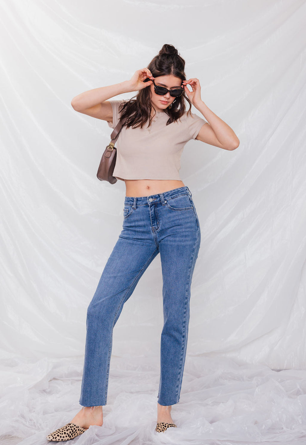 High Rise Straight Jeans