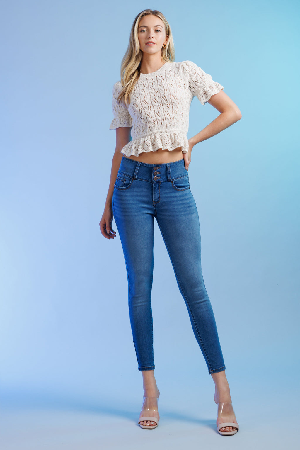 Push Up Ankle Skinny Jeans