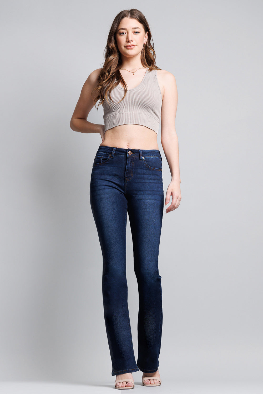 High Rise 5-Pocket Bootcut Jeans
