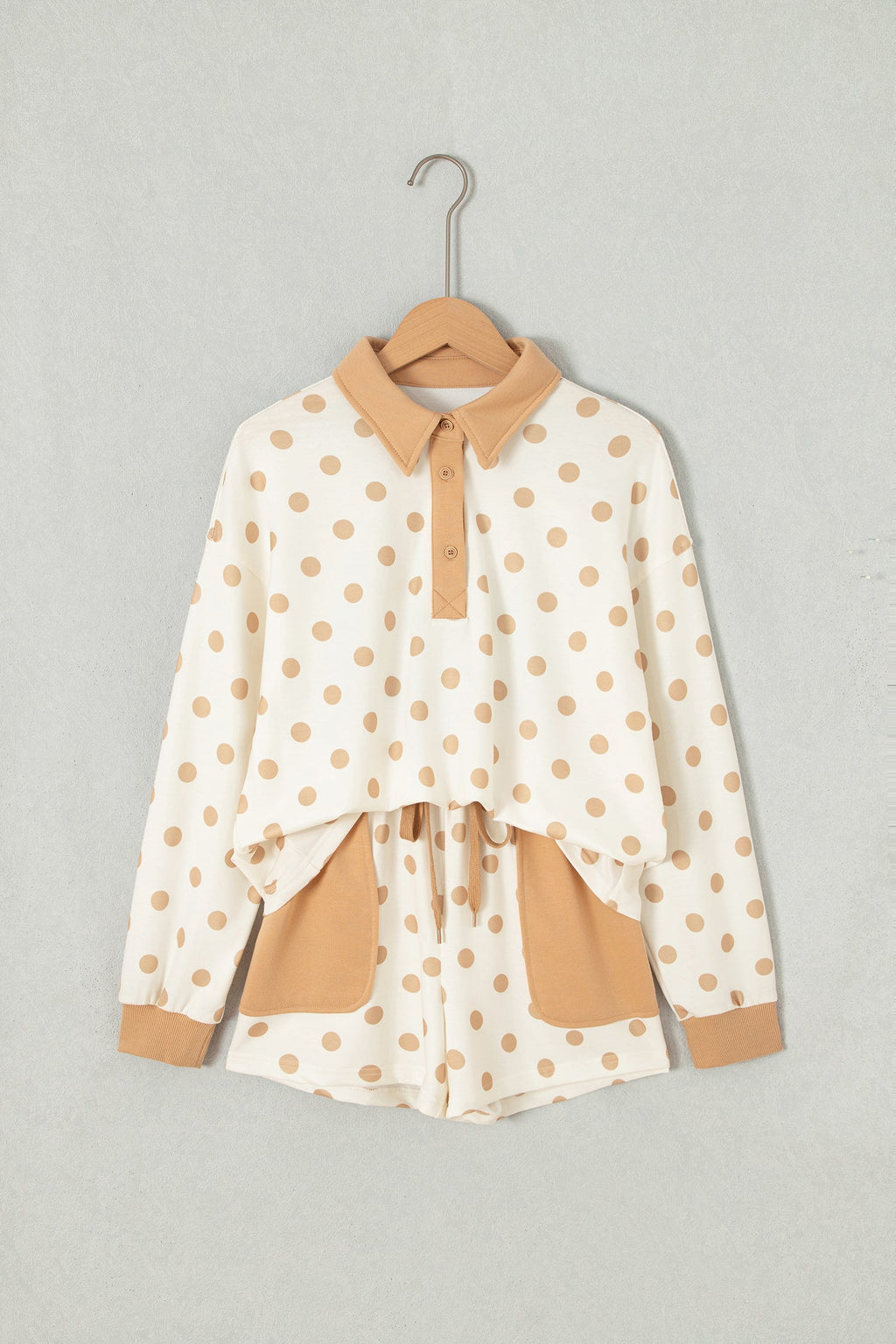 Zoey Pullover Patch Pocket Casual Shorts Set