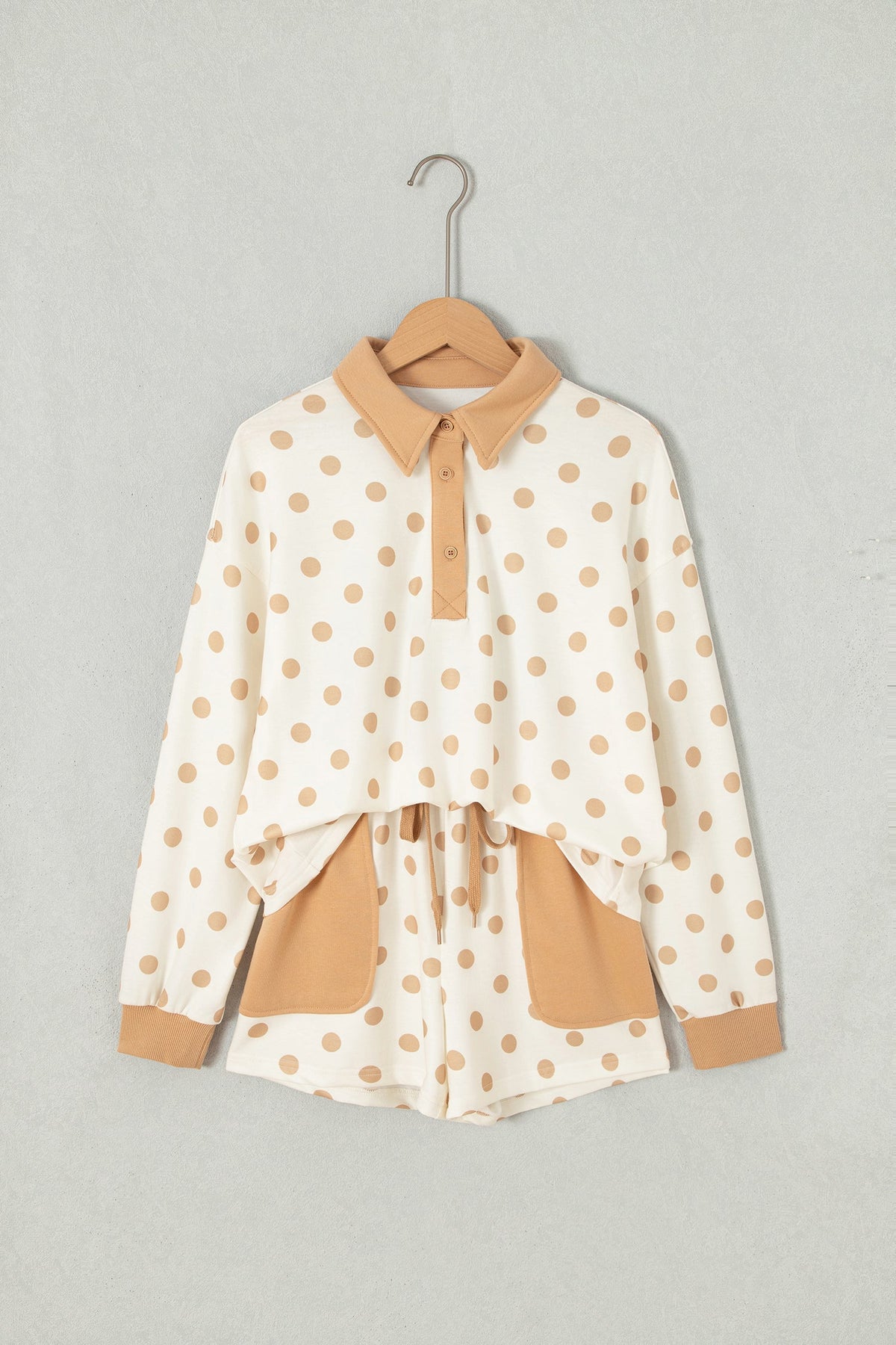 Zoey Pullover Patch Pocket Casual Shorts Set
