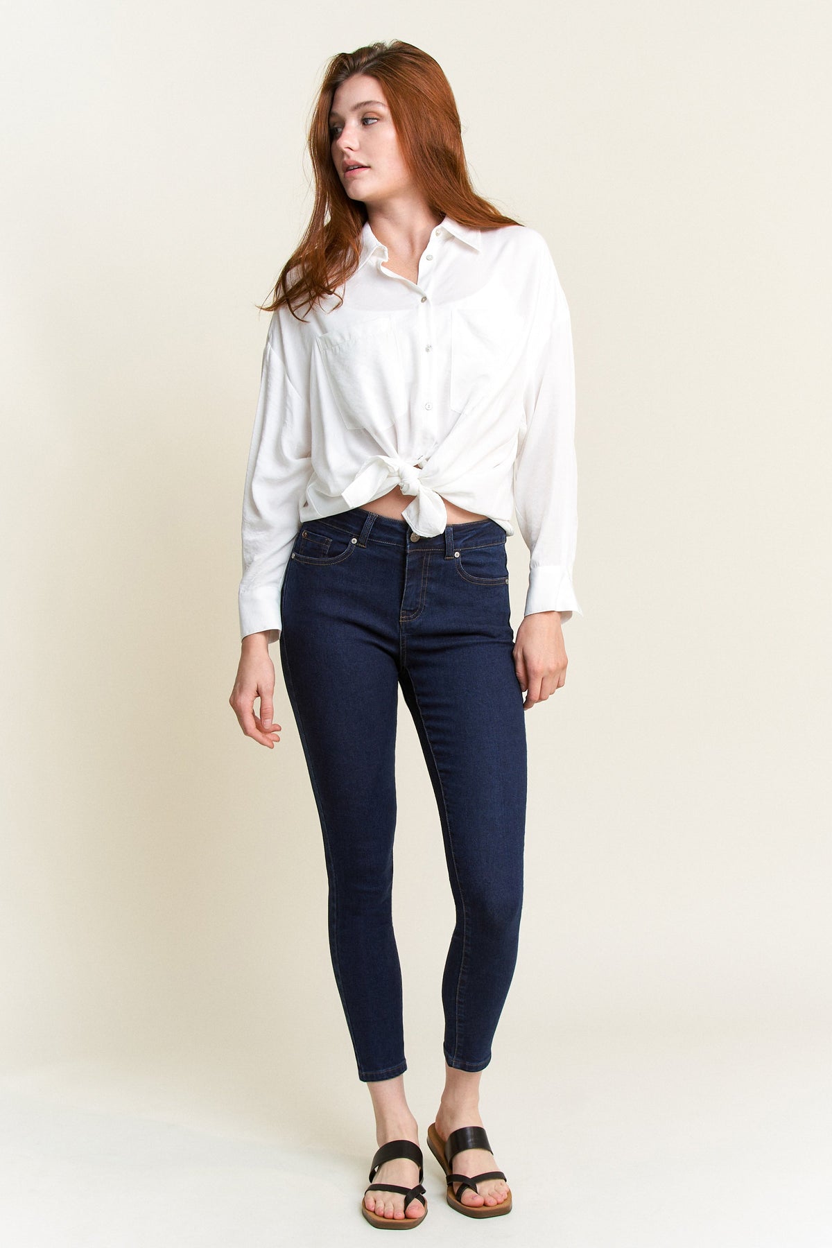 High Rise Classic Ankle Skinny Jeans