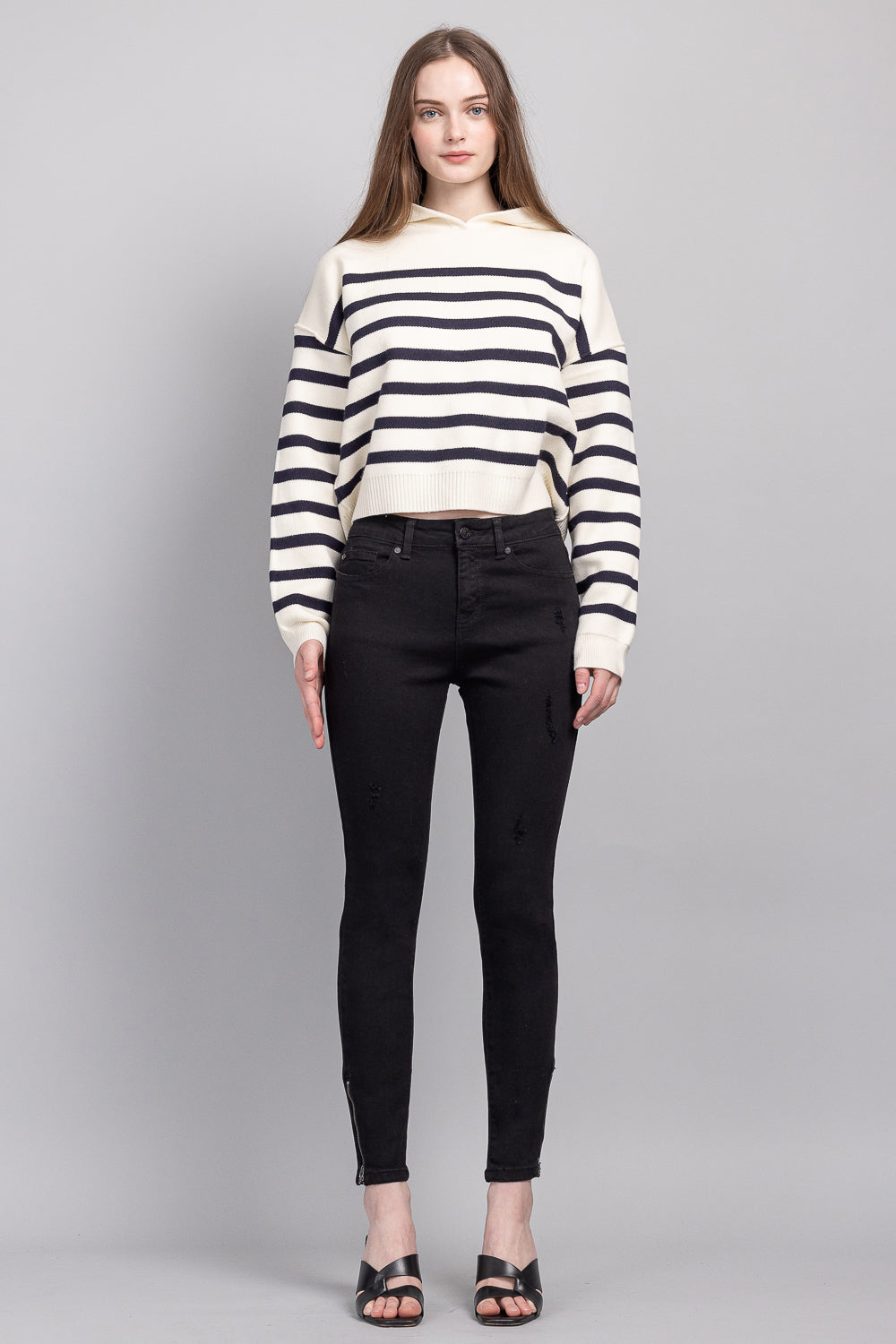 Mid Rise Ankle Skinny Jeans