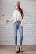 Destructed Ankle Skinny Jeans