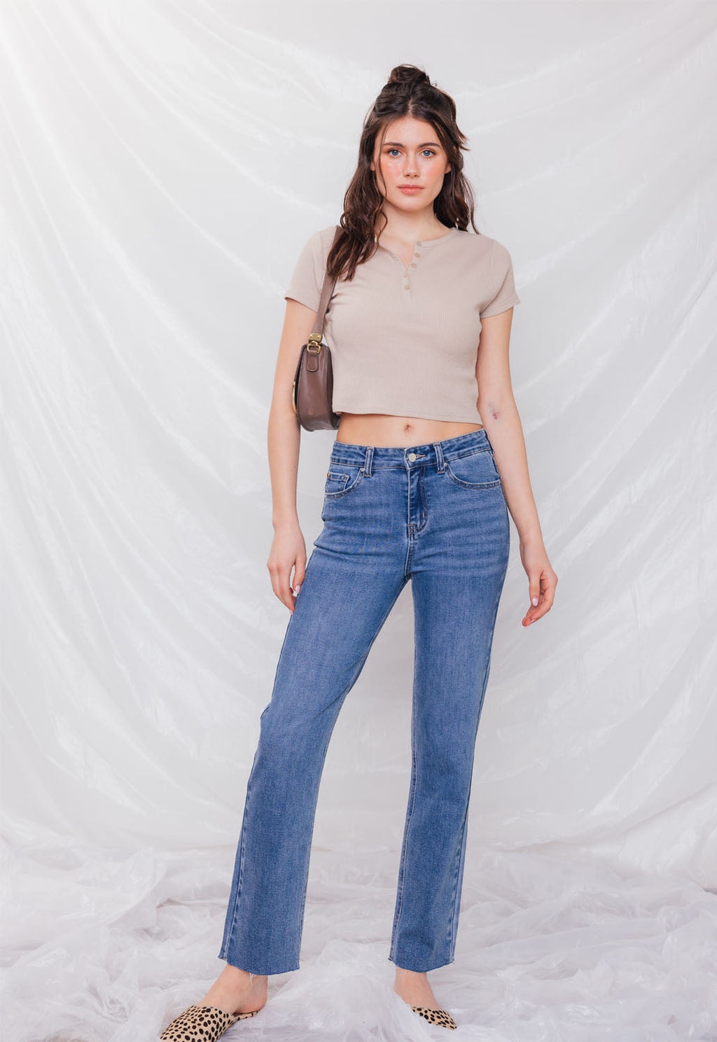 High Rise Straight Jeans
