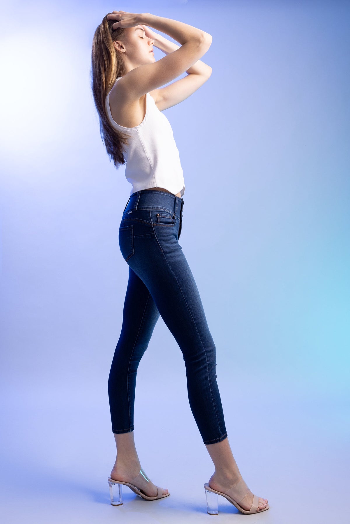 Push Up Ankle Skinny Jeans