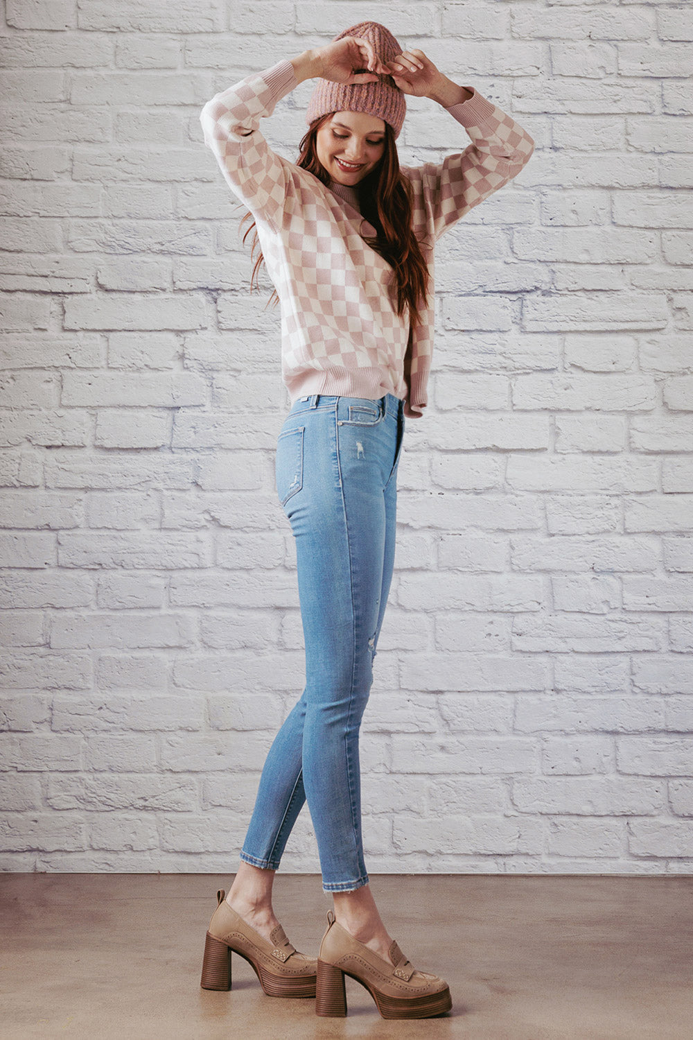 Destructed Ankle Skinny Jeans