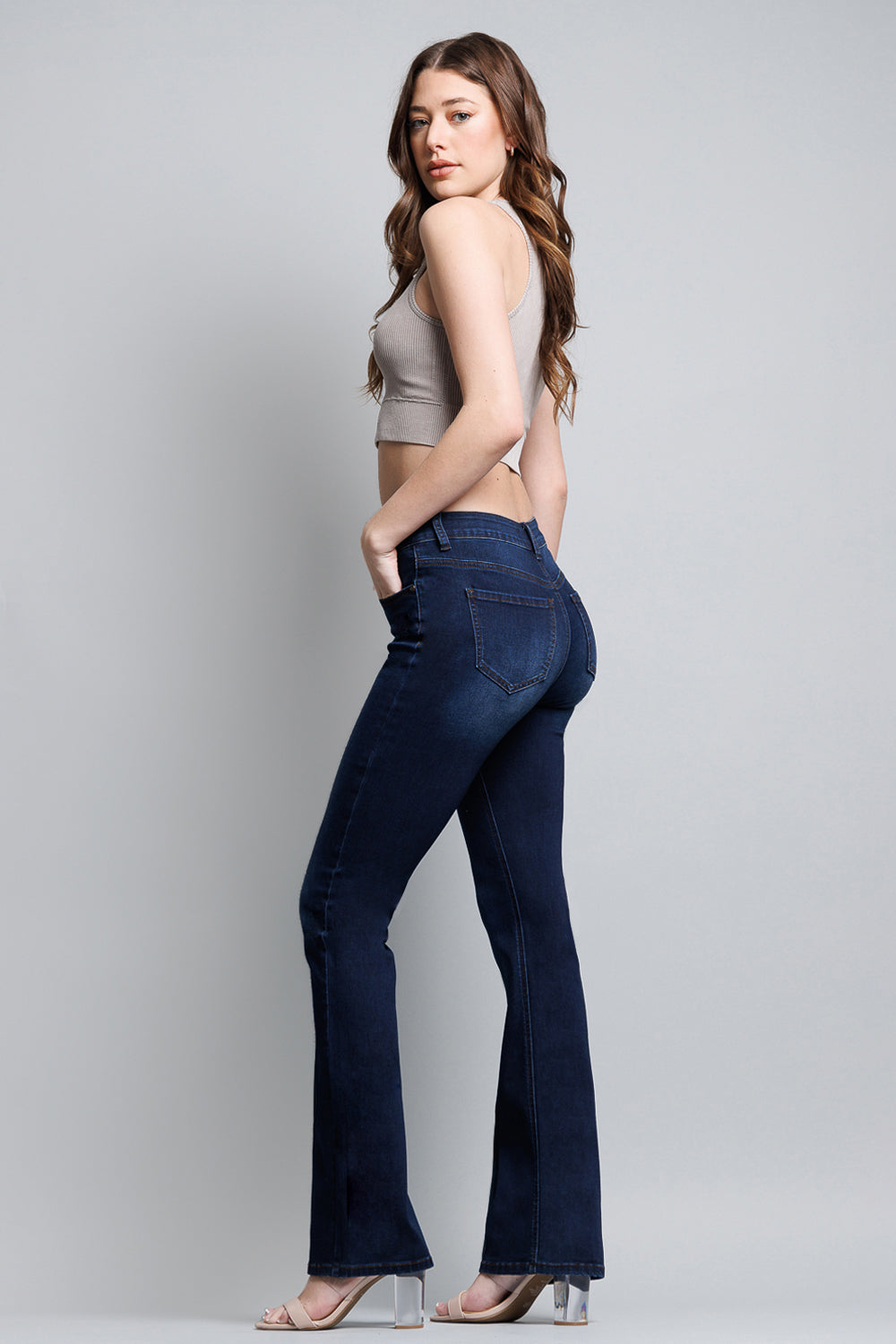 High Rise 5-Pocket Bootcut Jeans