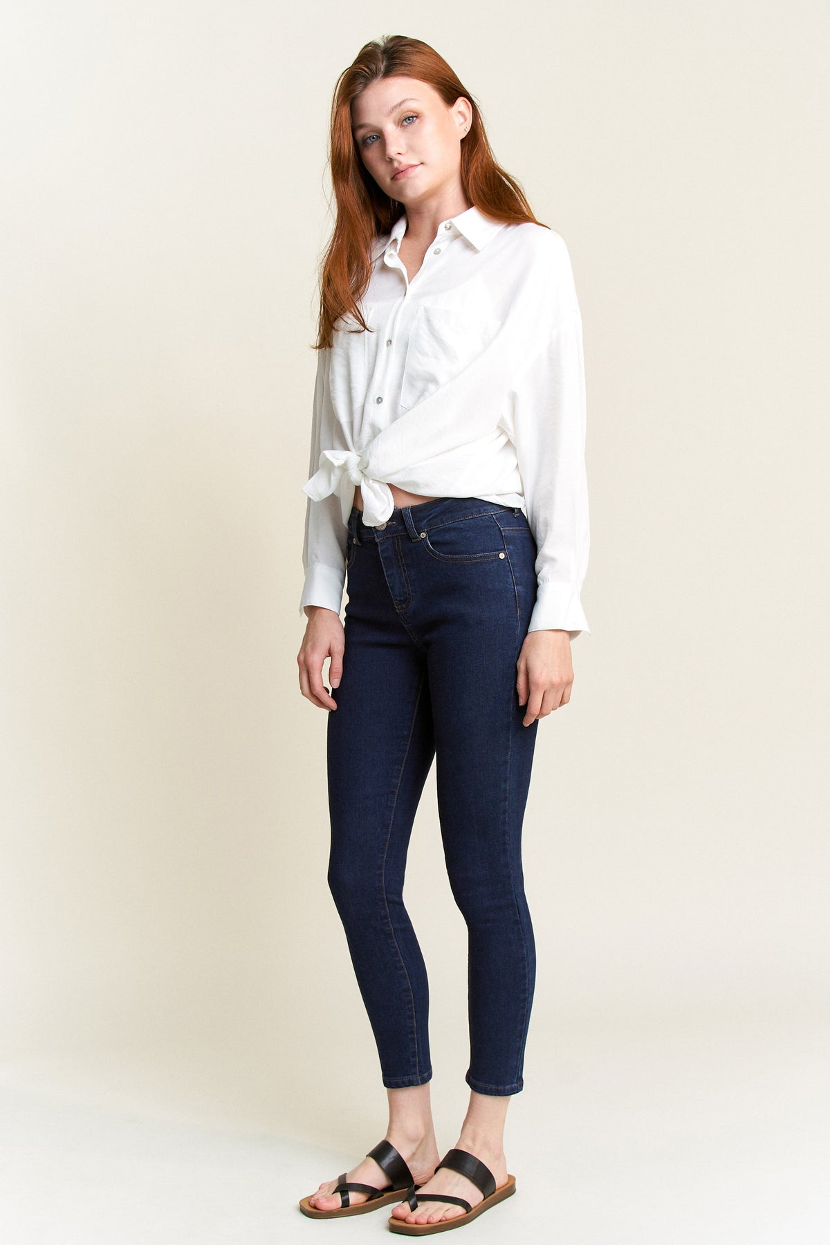 High Rise Classic Ankle Skinny Jeans