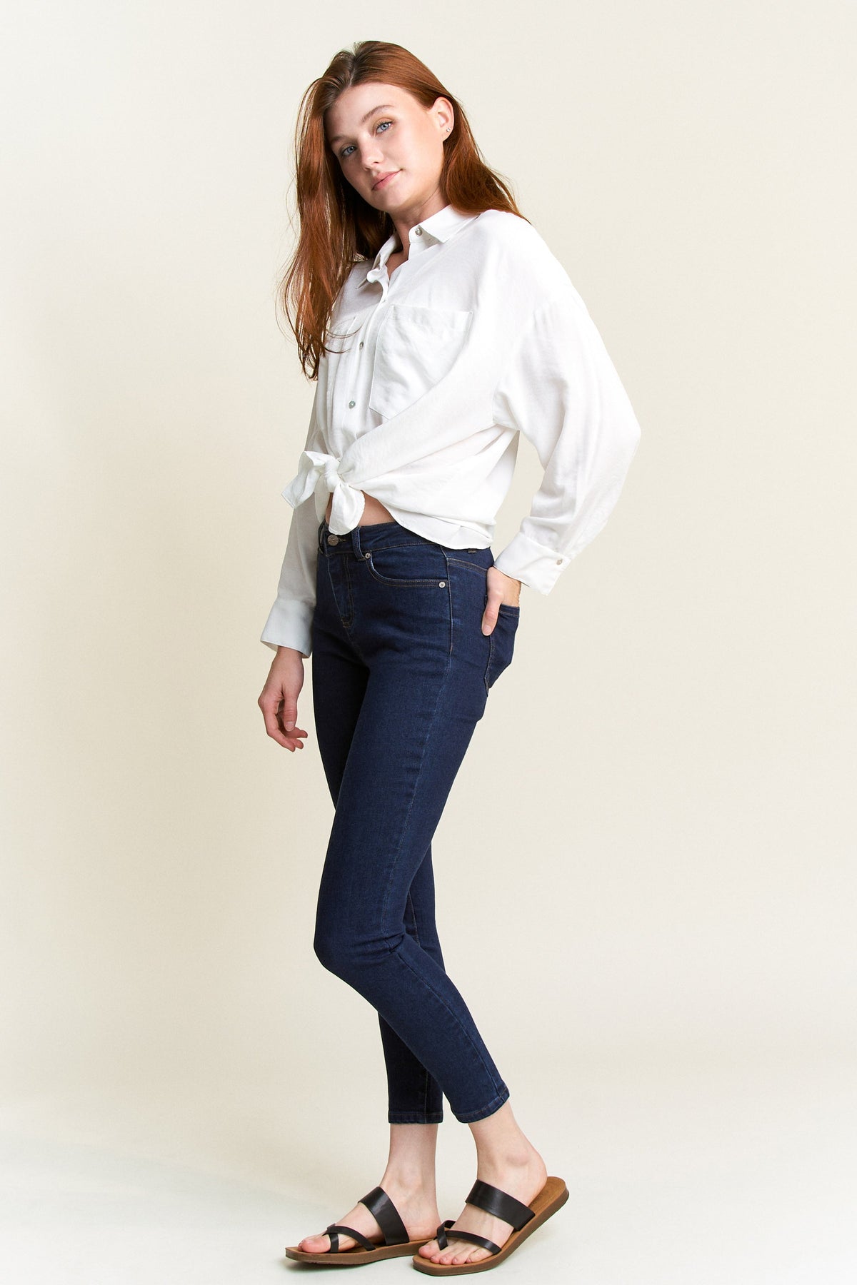High Rise Classic Ankle Skinny Jeans