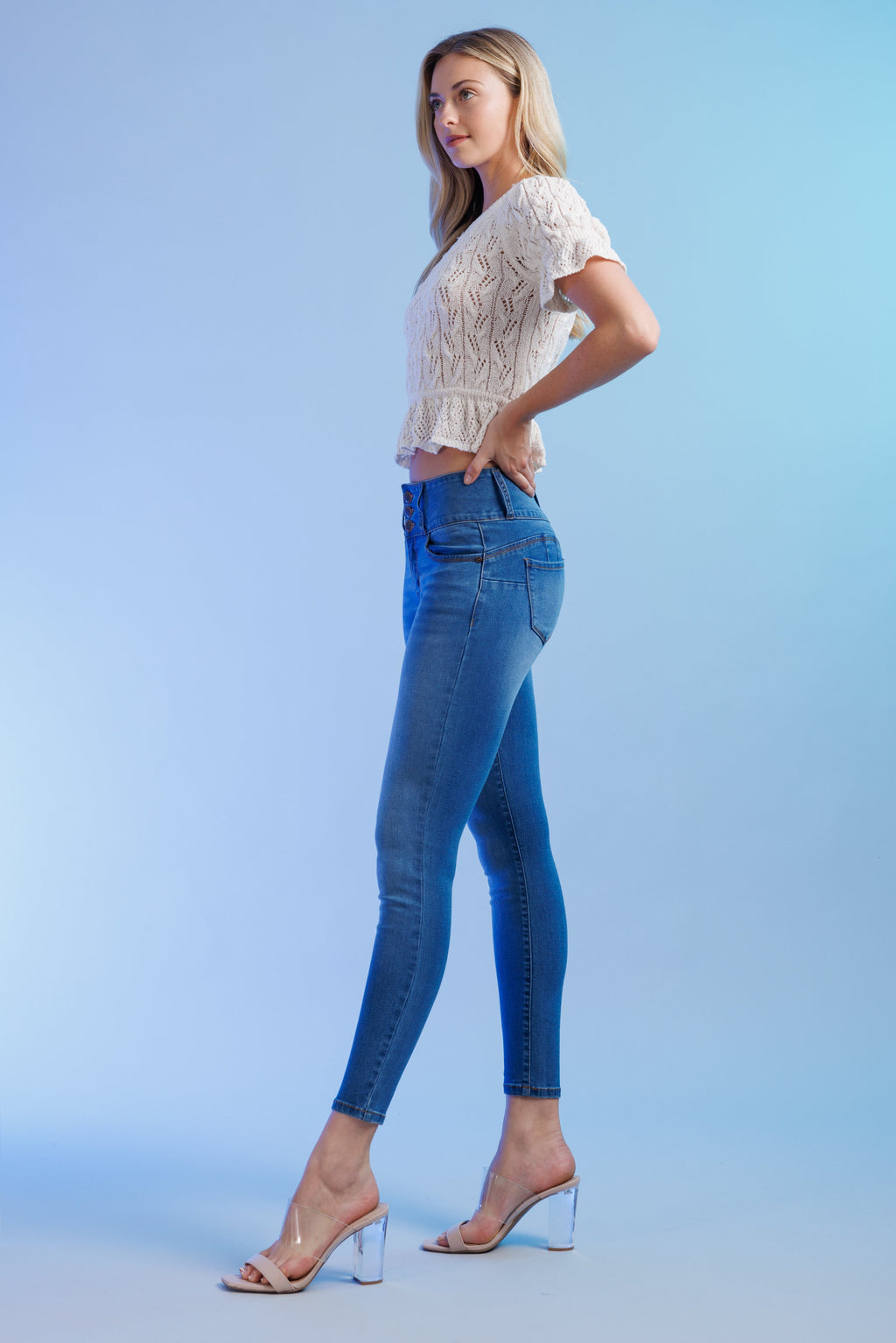 Push Up Ankle Skinny Jeans