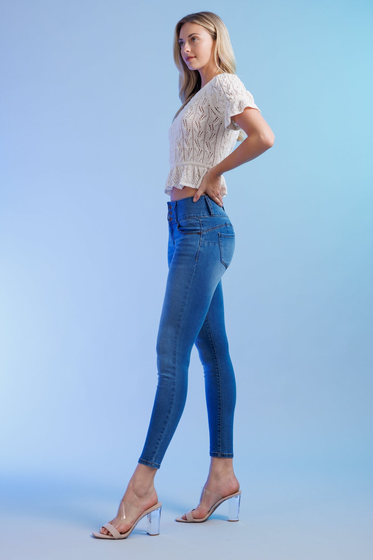 Push Up Ankle Skinny Jeans