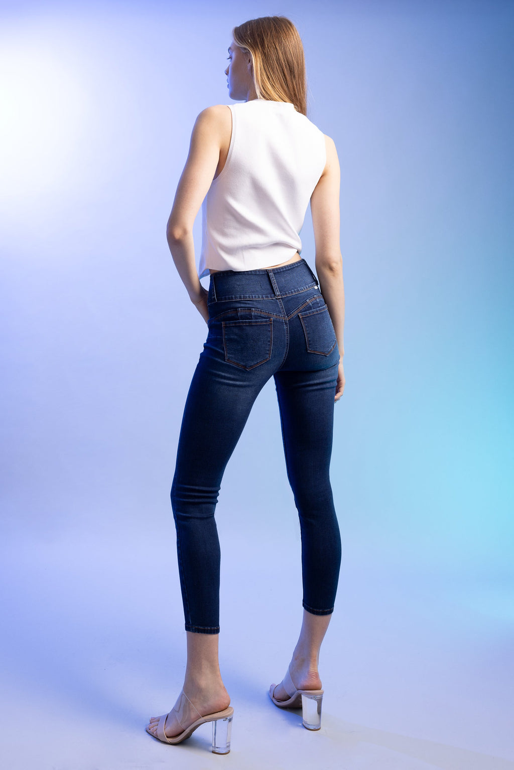 Push Up Ankle Skinny Jeans
