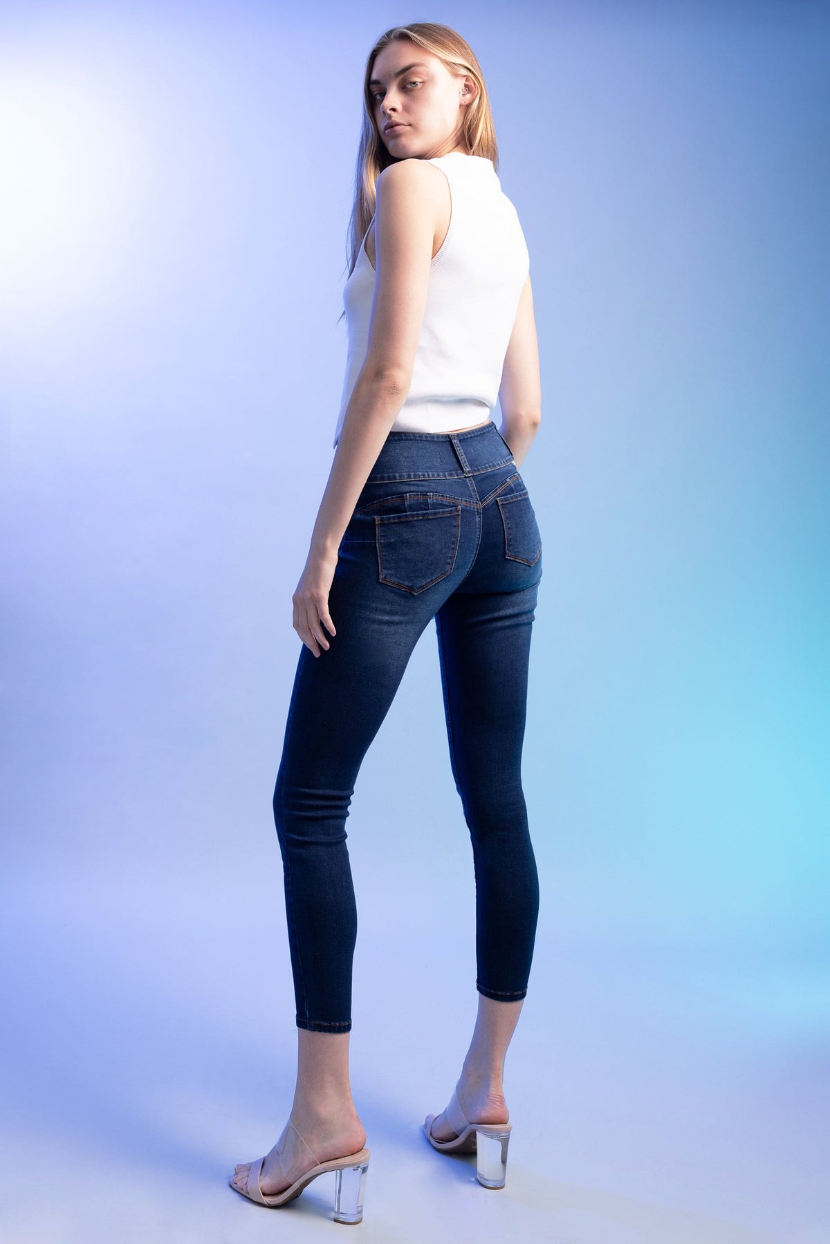 Push Up Ankle Skinny Jeans