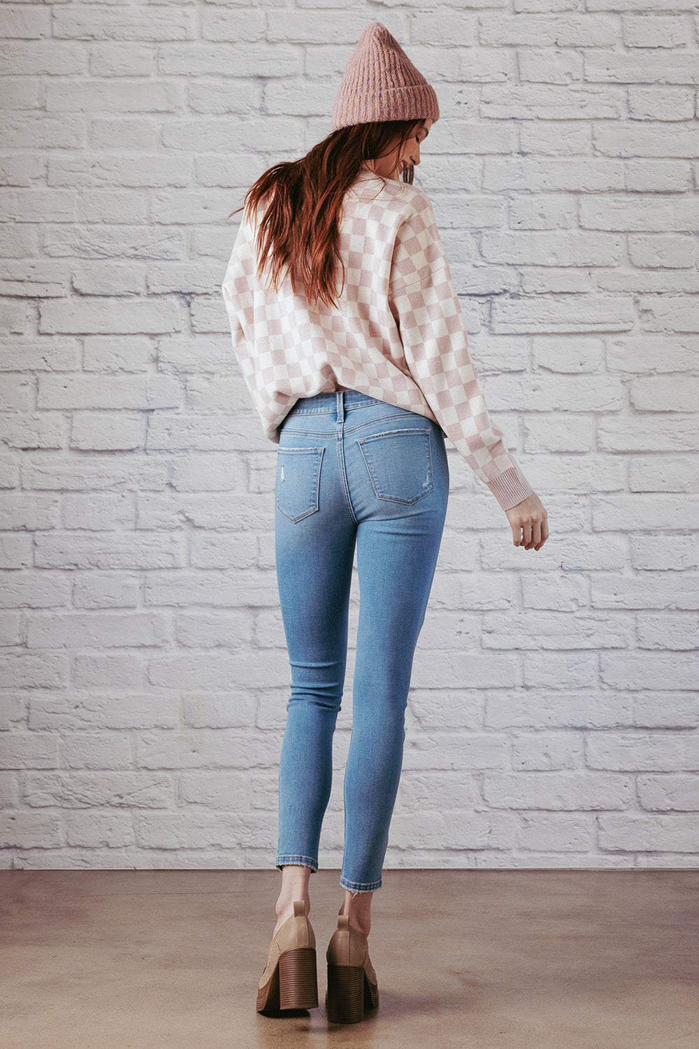 Destructed Ankle Skinny Jeans
