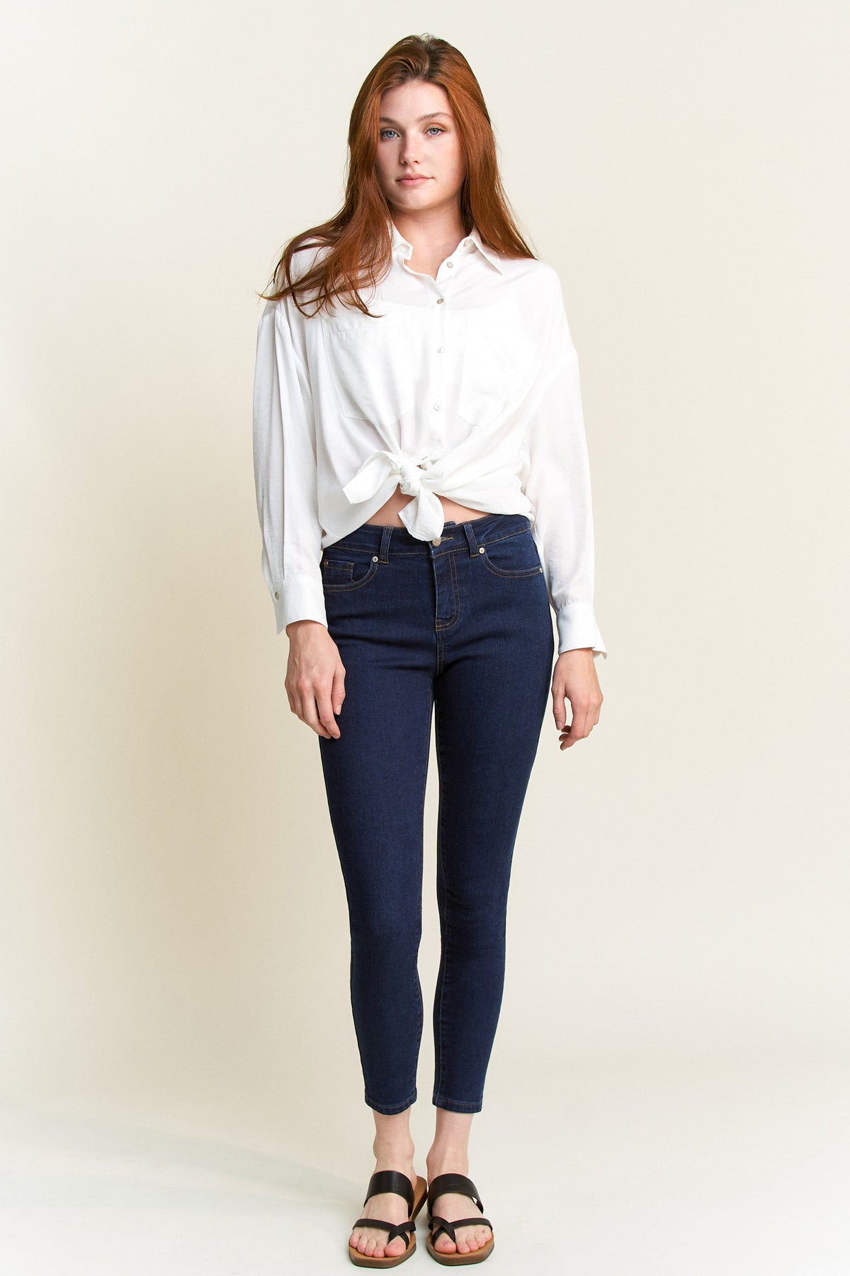 High Rise Classic Ankle Skinny Jeans