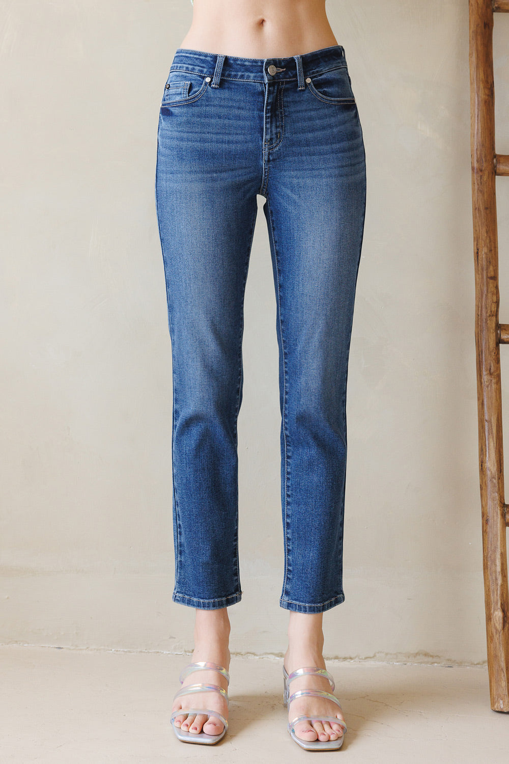 Mid Rise Relaxed Skinny Jeans
