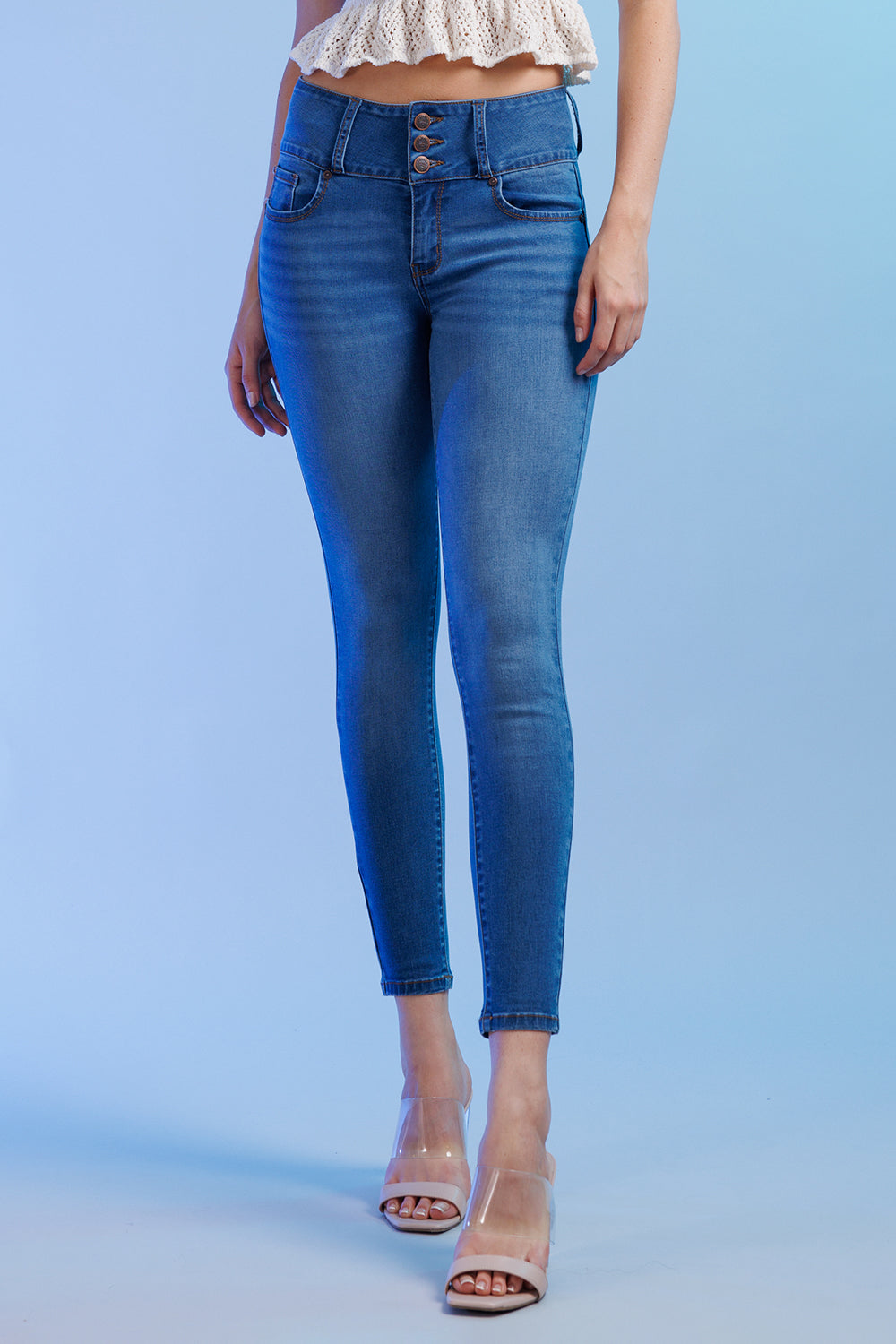 Push Up Ankle Skinny Jeans