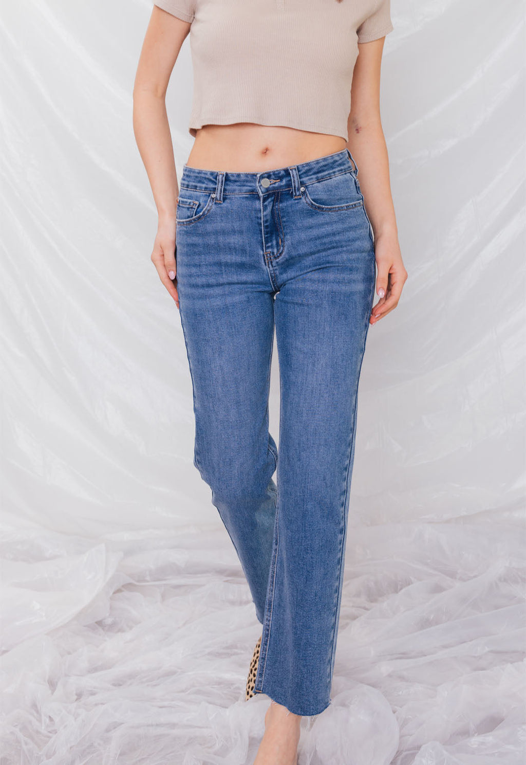 High Rise Straight Jeans