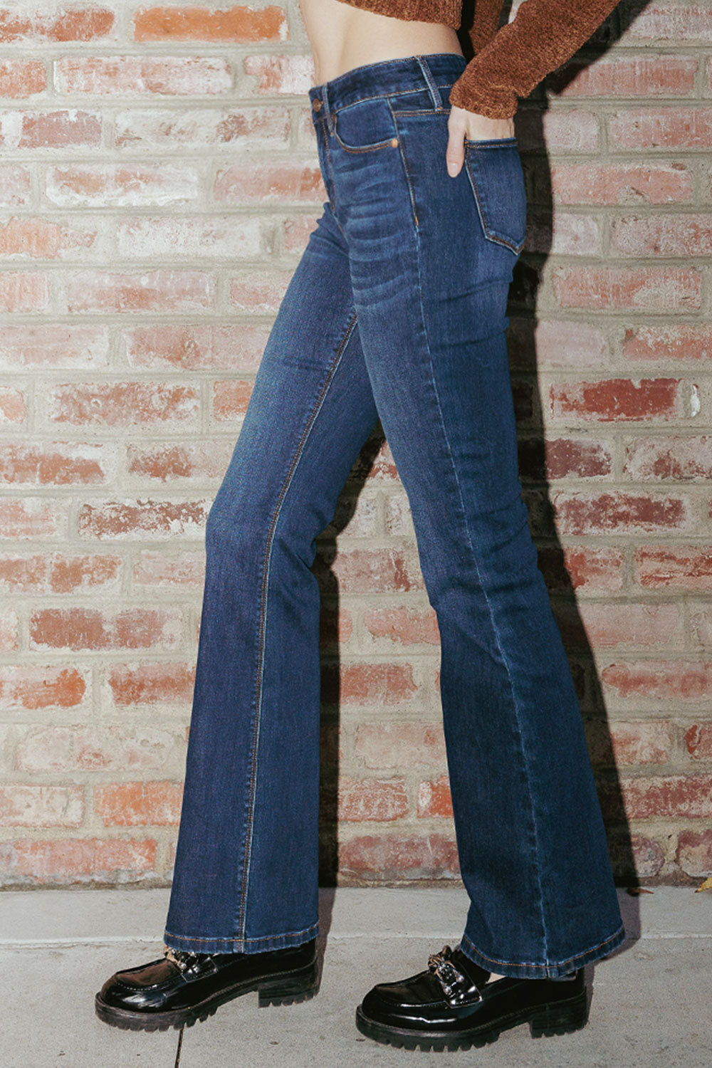 High Rise 5 Pocket Bootcut Jeans