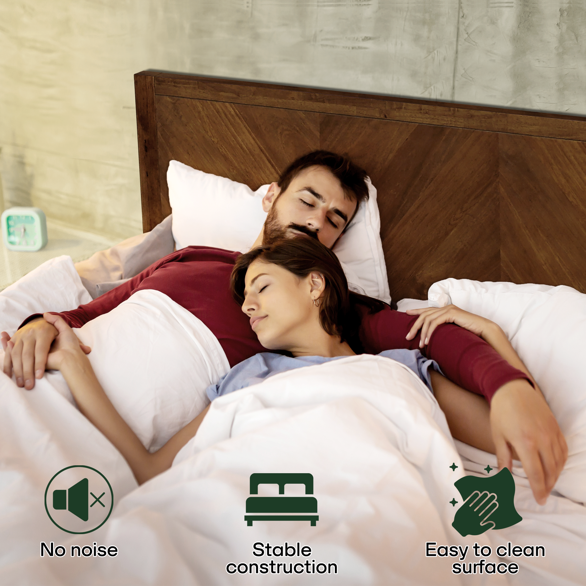Alander Solid Wood Bed Frame