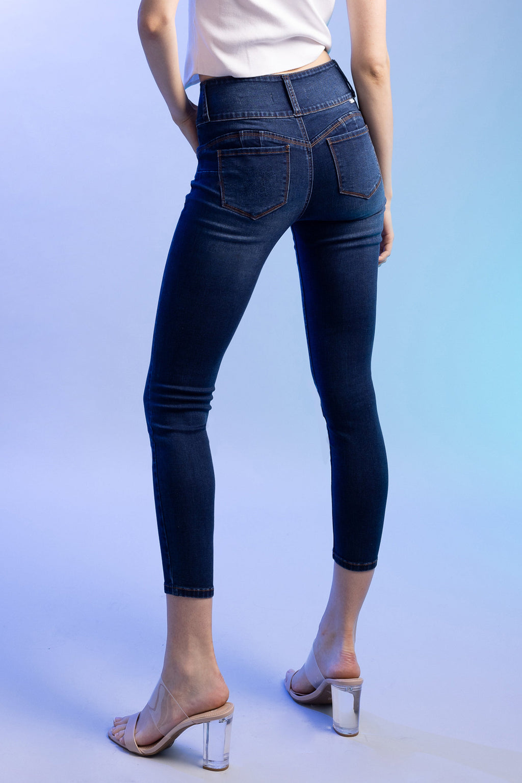 Push Up Ankle Skinny Jeans