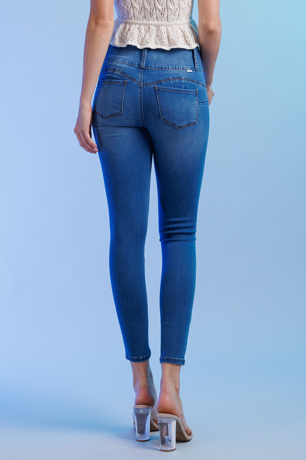 Push Up Ankle Skinny Jeans