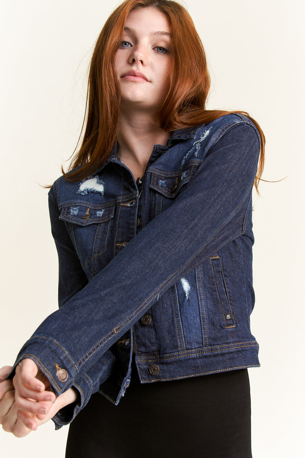 Destructed Regular Fit Denim Jacket