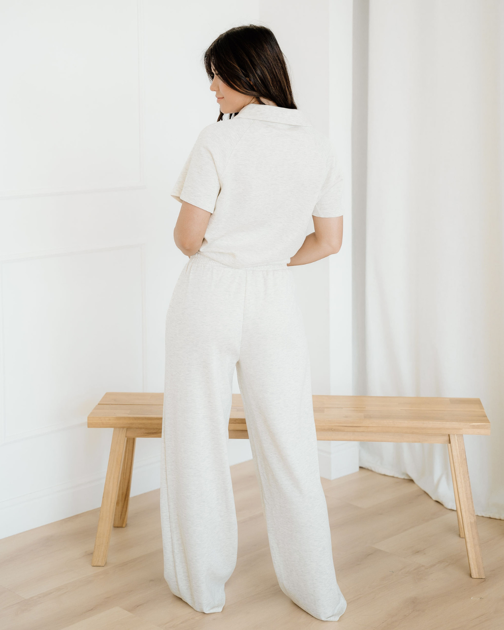 Addyson Polo Tee Casual Pant Set