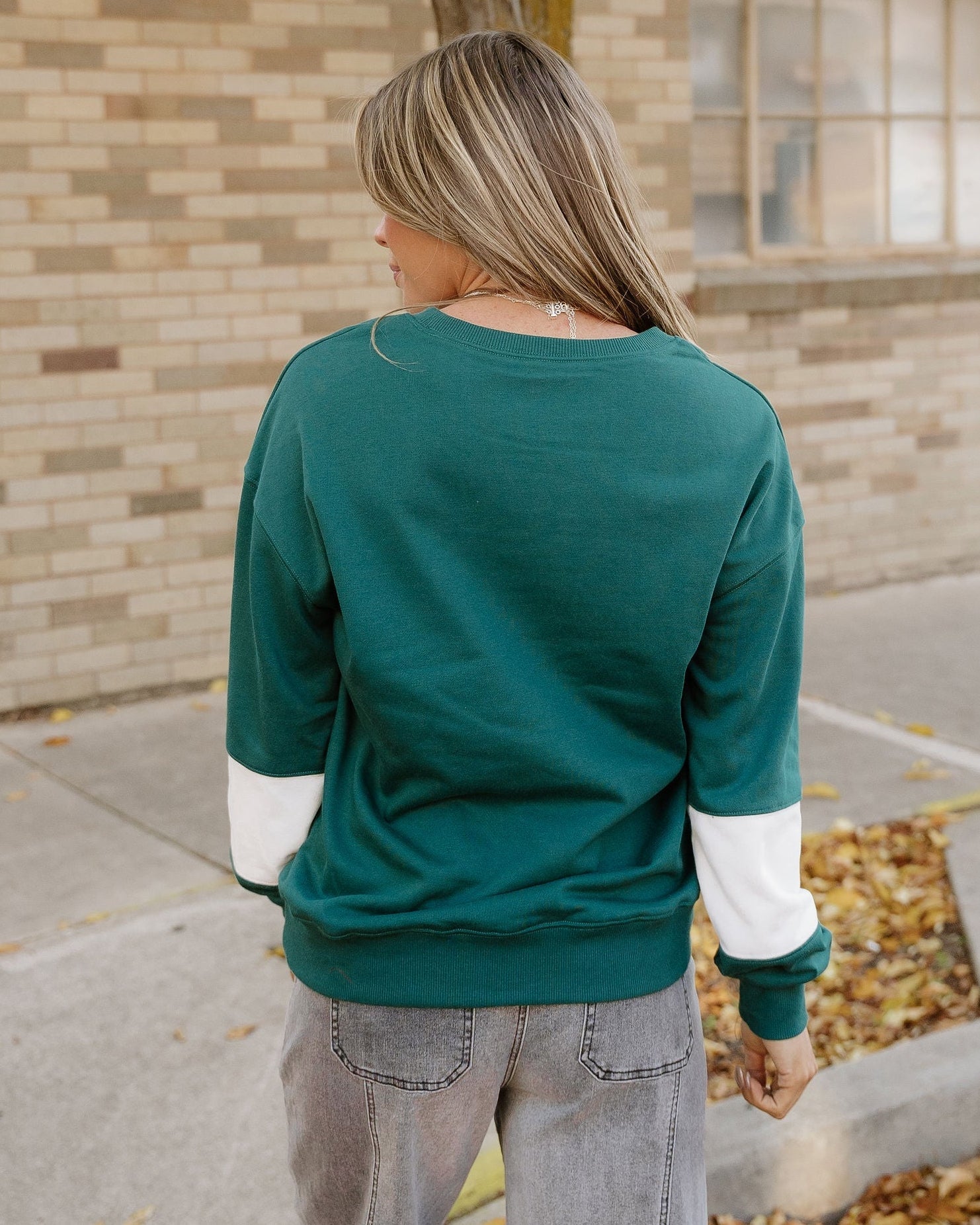 Mia Drop Shoulder Baggy Top - Evergreen