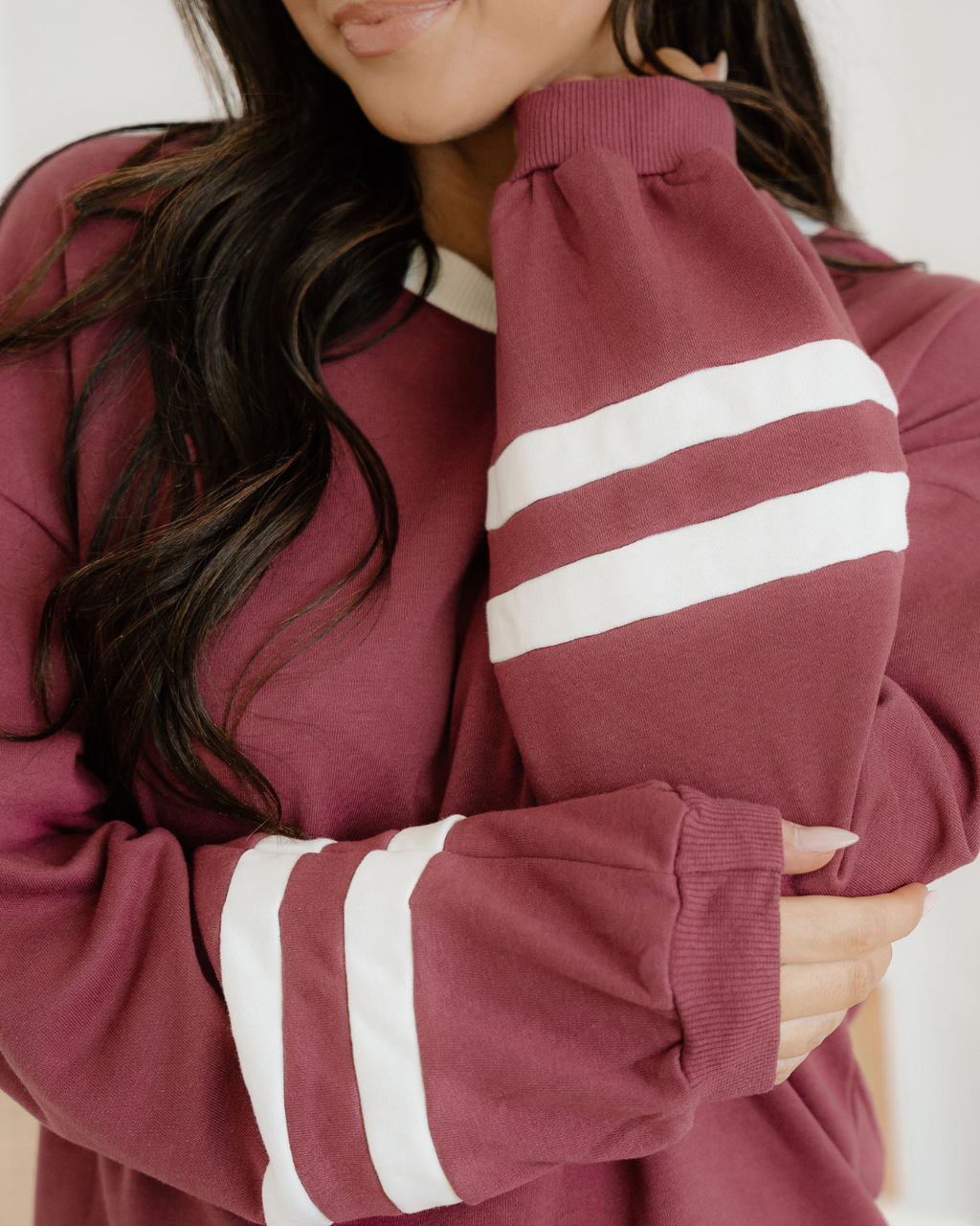 Jordyn Varsity Pullover Drawstring Wide Leg Pant Set