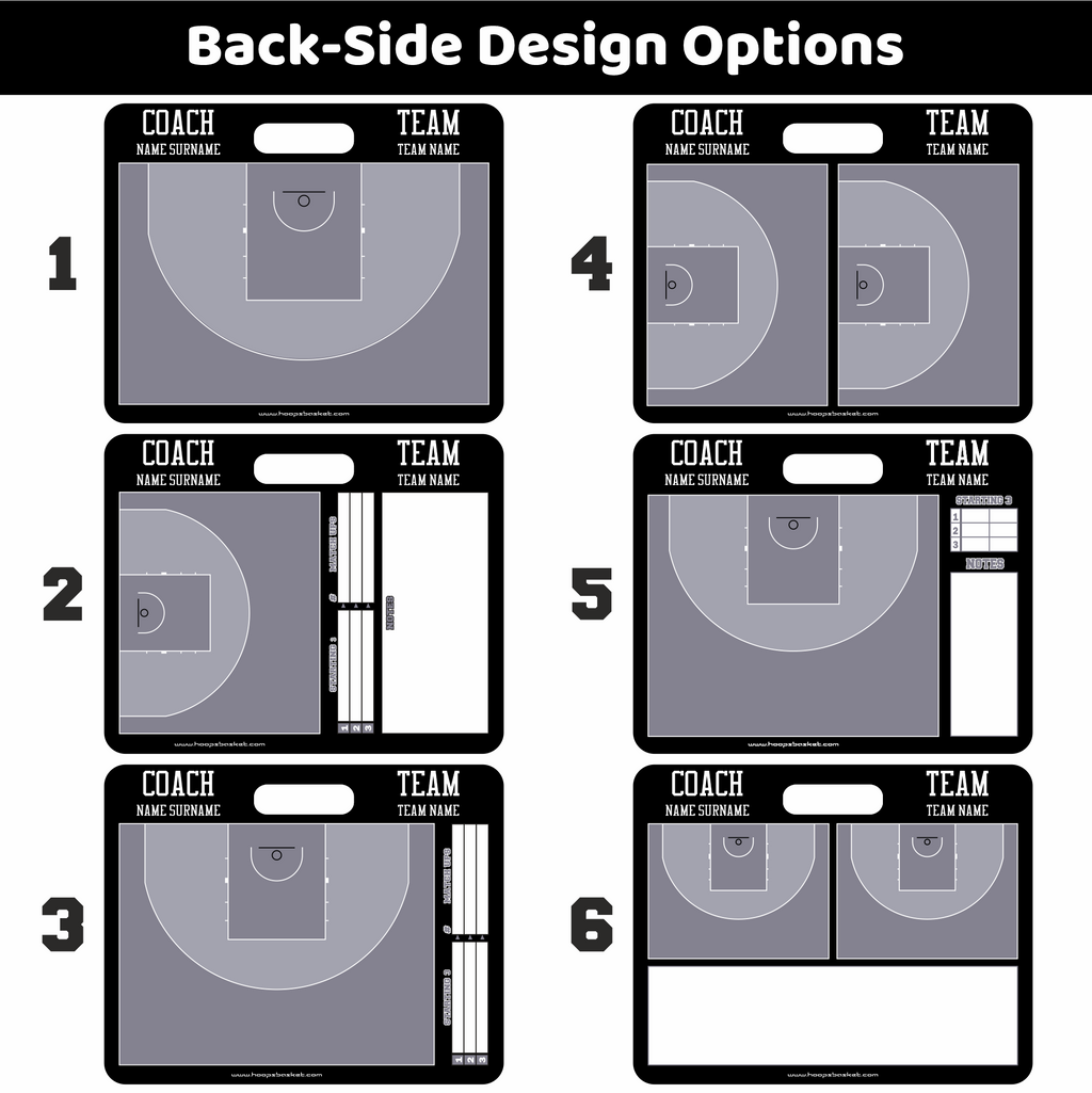 Custom 3x3 Basketball Coaching Board 11.4 x 9.4 in (Magnetic)