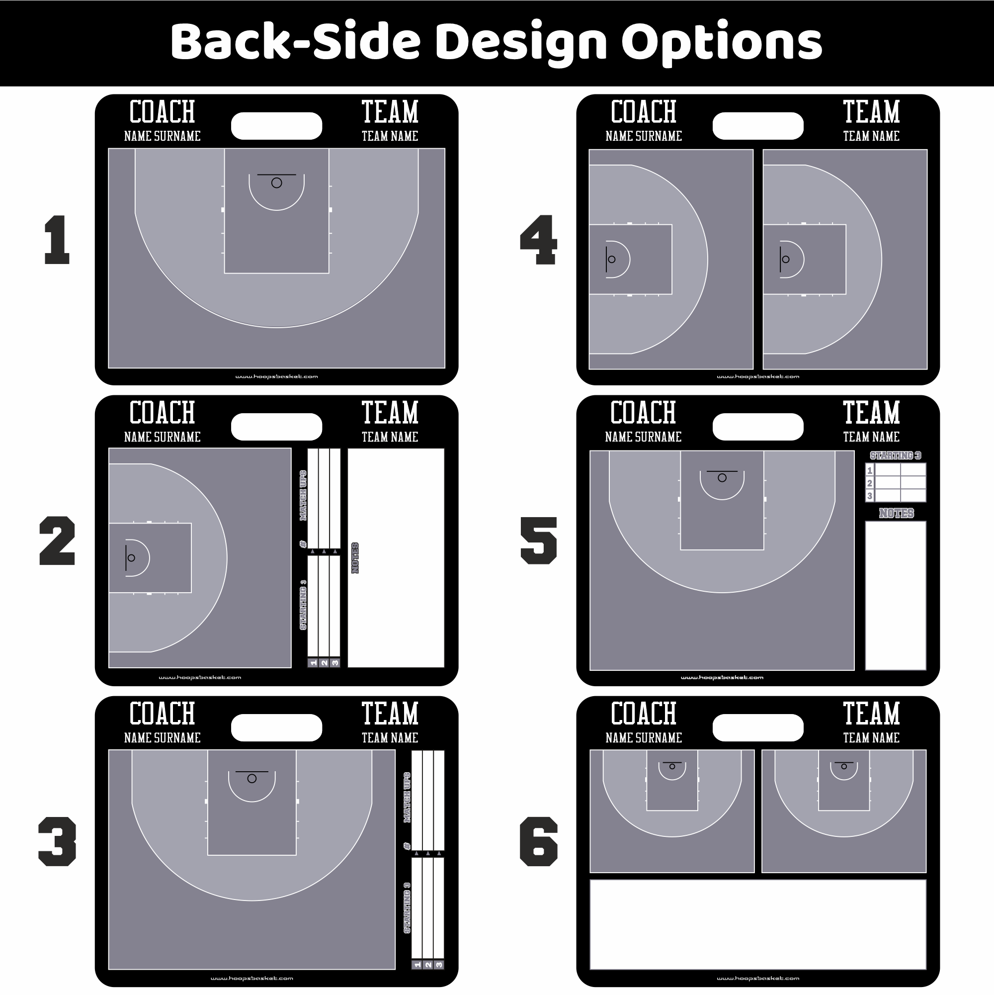 Custom 3x3 Basketball Coaching Board 11.4 x 9.4 in (Magnetic)