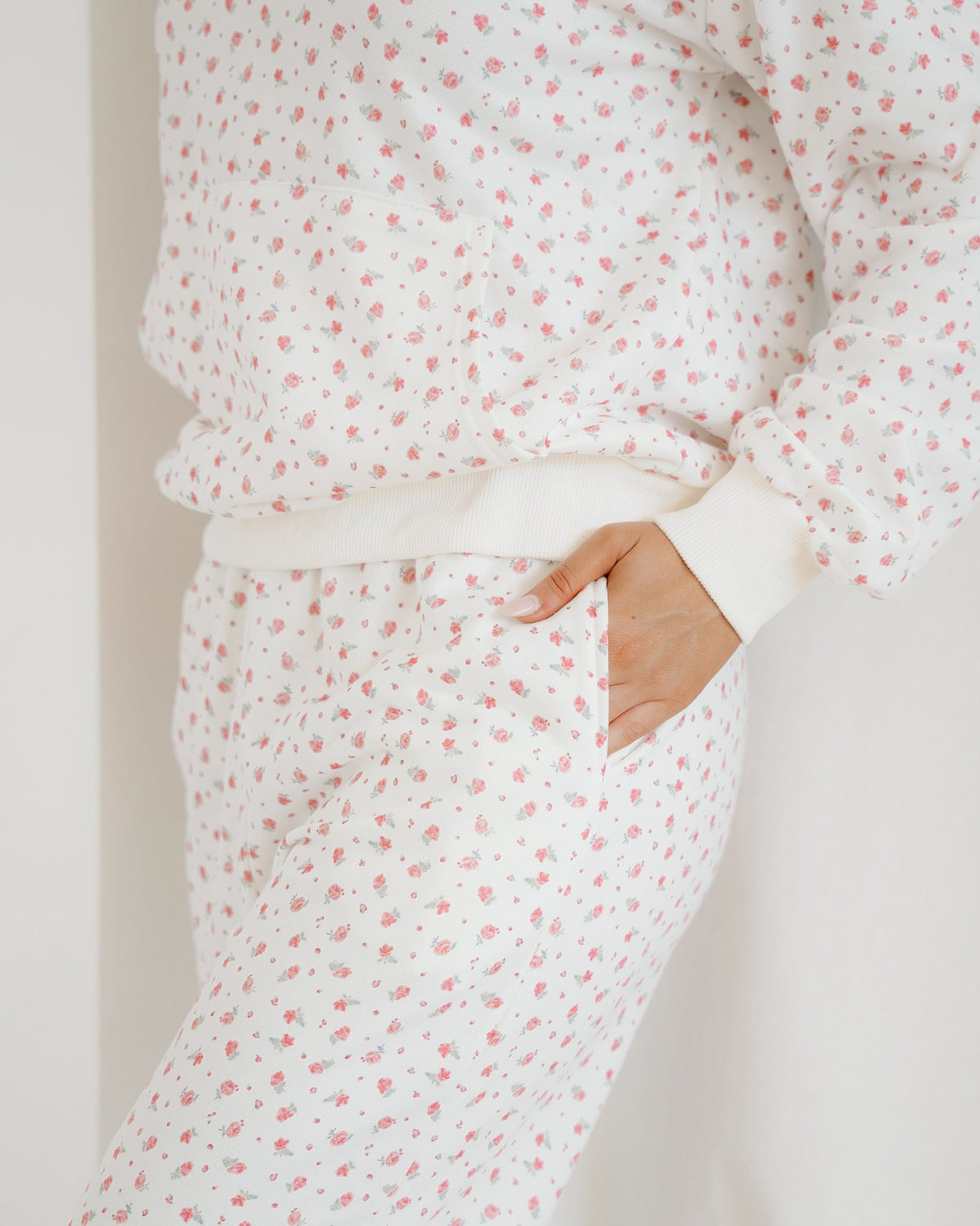 Rose Hoodie Sheath Sweatpants Set