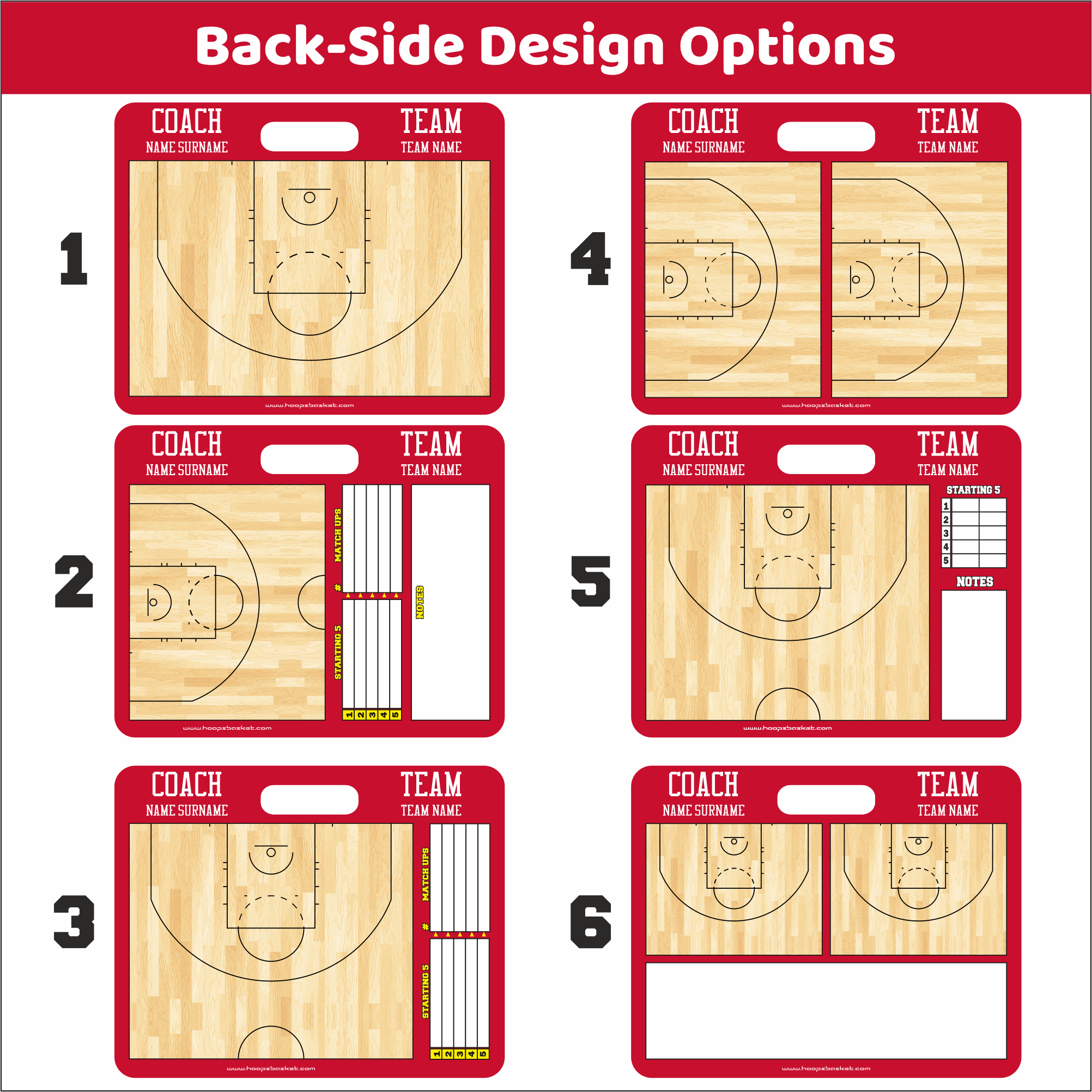 Custom WNBA Basketball Coaching Board 11.4 x 9.4 in (Magnetic)