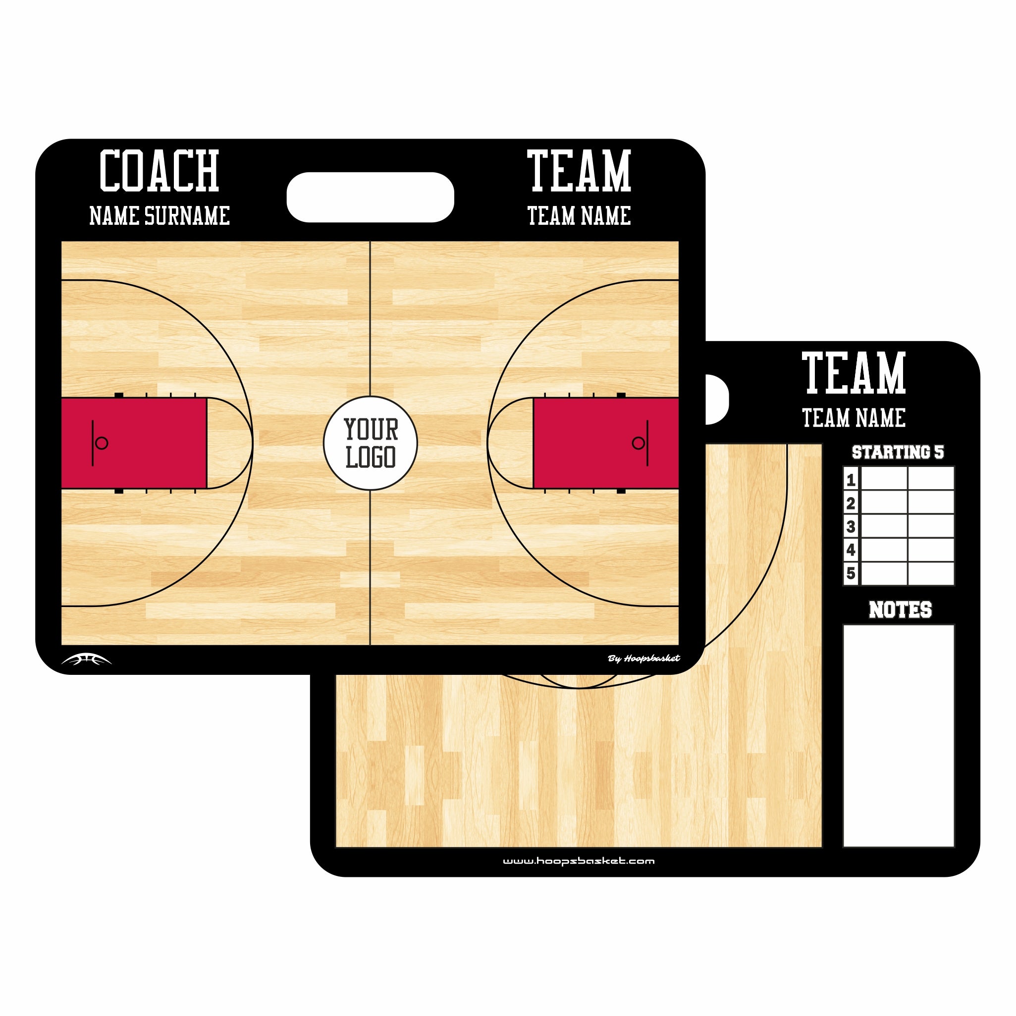 Custom High School Basketball Coaching Board 22 x 17.5 in (Magnetic)