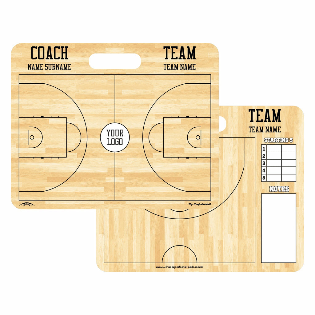 Custom FIBA Basketball Coaching Board 15.7 x 12.6 in (Magnetic)