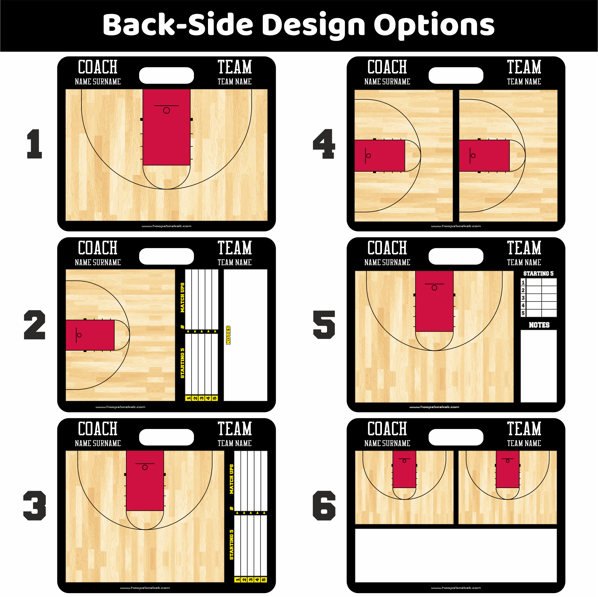 Custom High School Basketball Coaching Board 11.4 x 9.4 in (Magnetic)