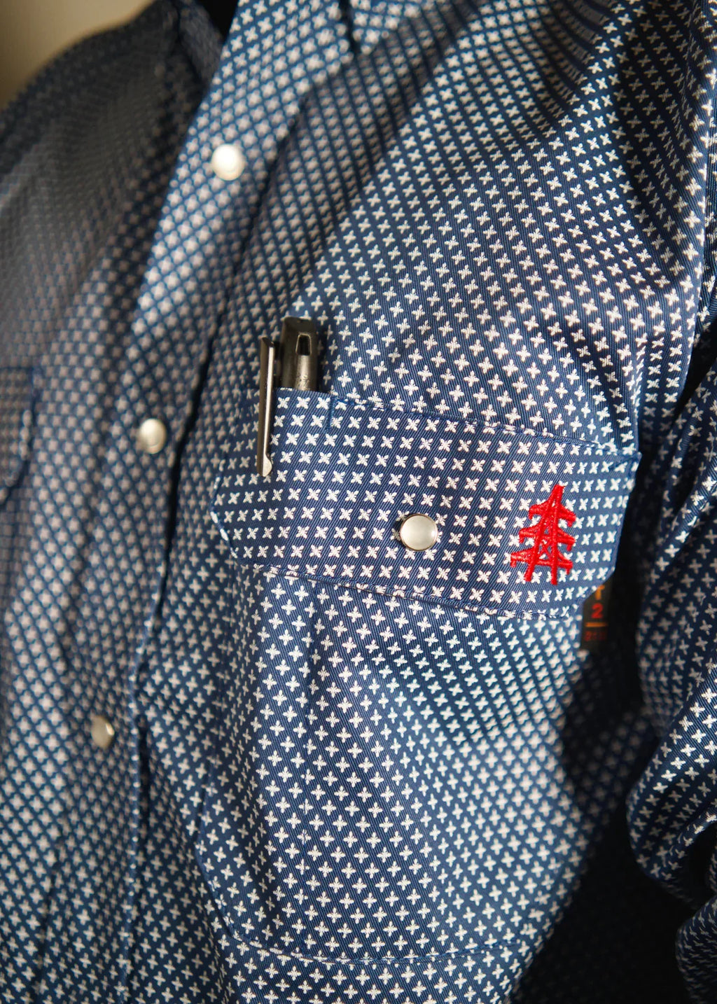 FR Pearl Snap Work Shirt - Honor Navy