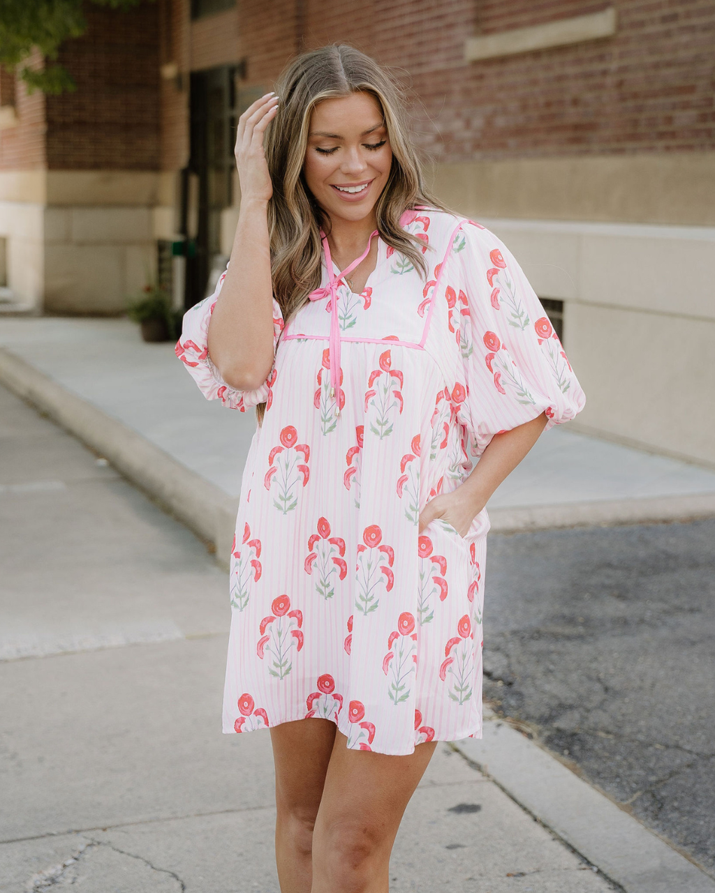 Catherine Puff Sleeve Flared Mini Dress