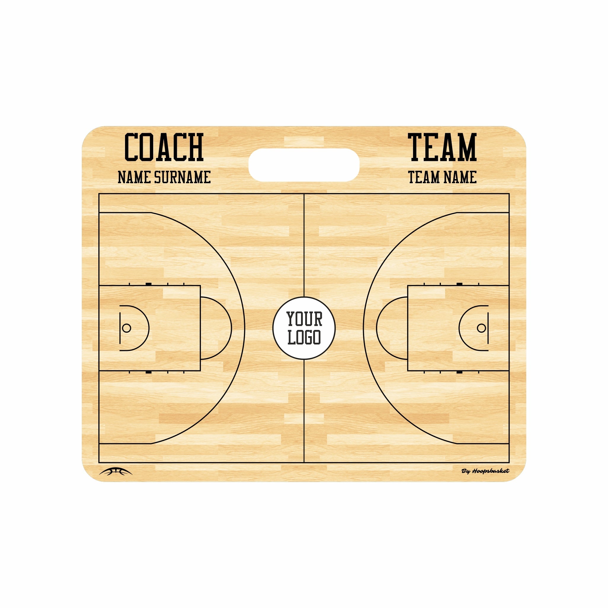 Custom FIBA Basketball Coaching Board 11.4 x 9.4 in (Magnetic)