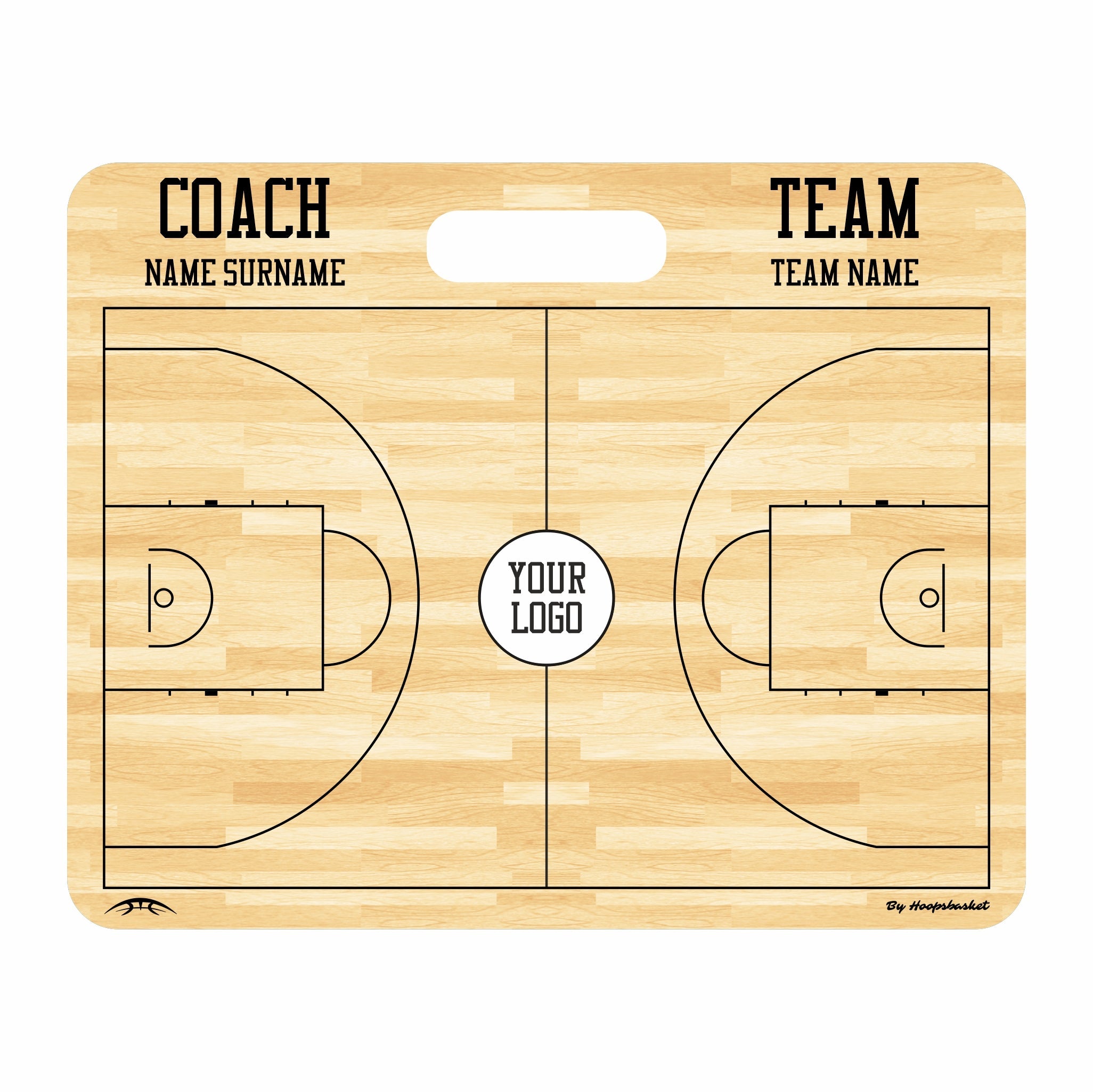 Custom FIBA Basketball Coaching Board 15.7 x 12.6 in (Magnetic)