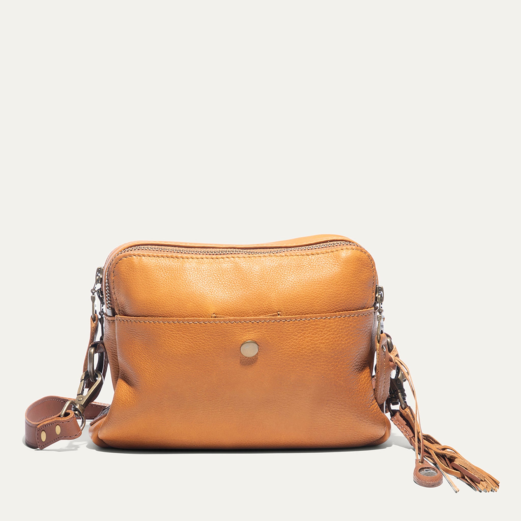 Everyday Double Zip Leather Crossbody