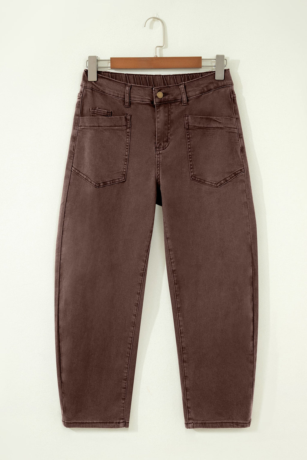 Briar Square Patch Pocket Ankle-length Barrel Jeans