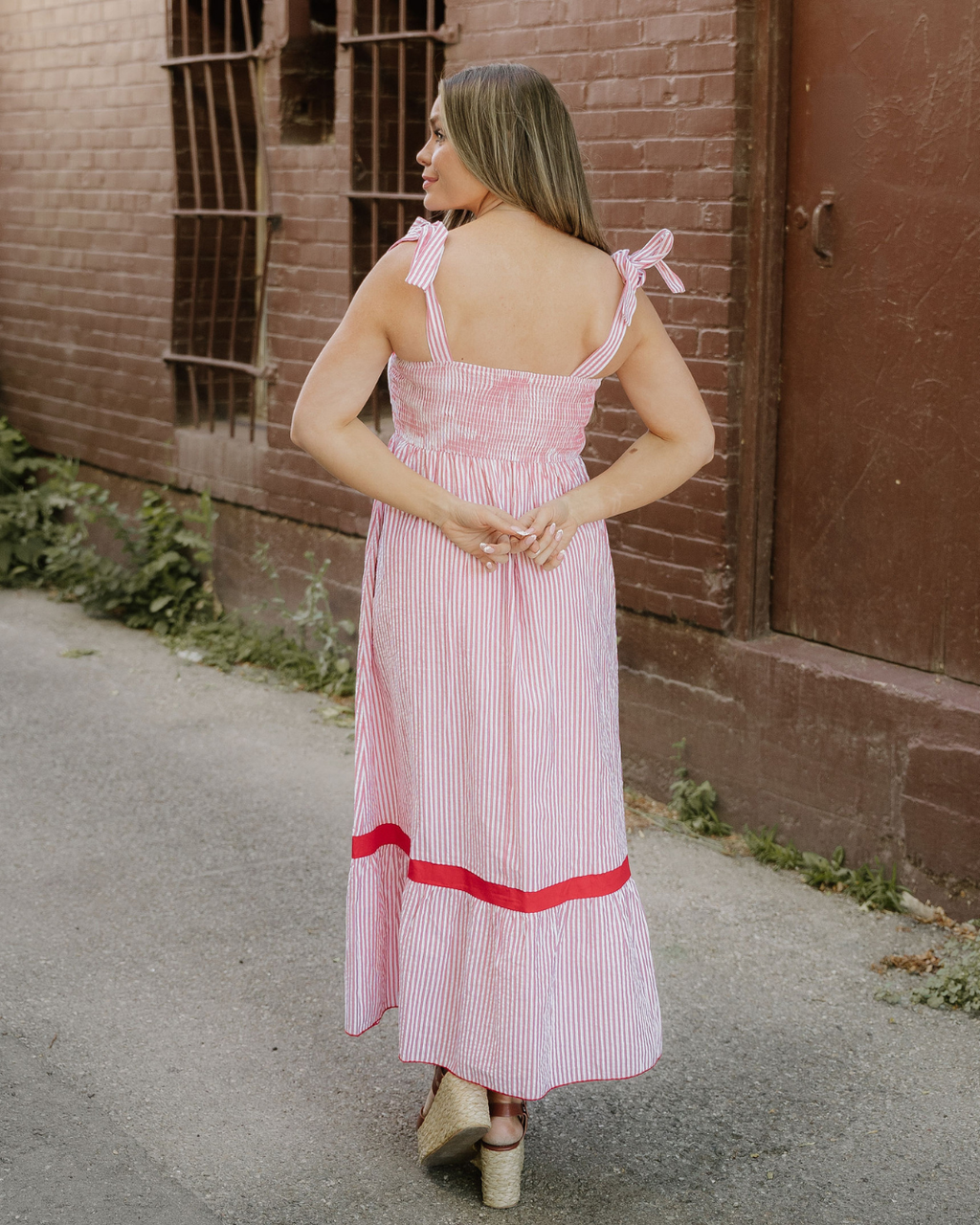 Camila High Waist Ruffle Hem Maxi Dress