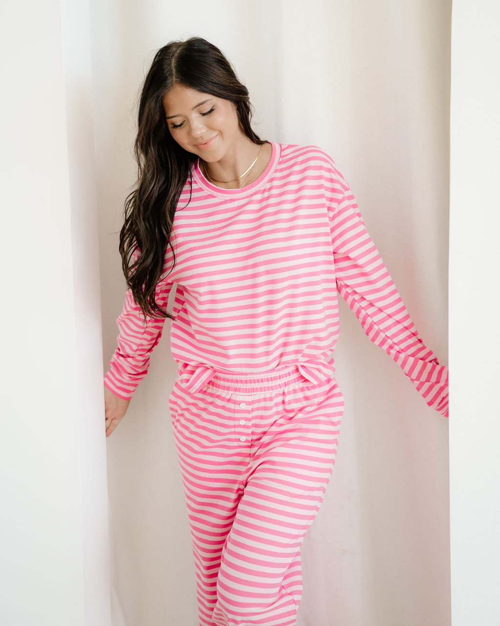 Amayah Buttoned Straight Pants Two Piece Set