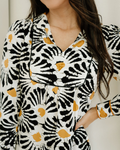 Lucille Split V Neck Long Dress with Sleeves