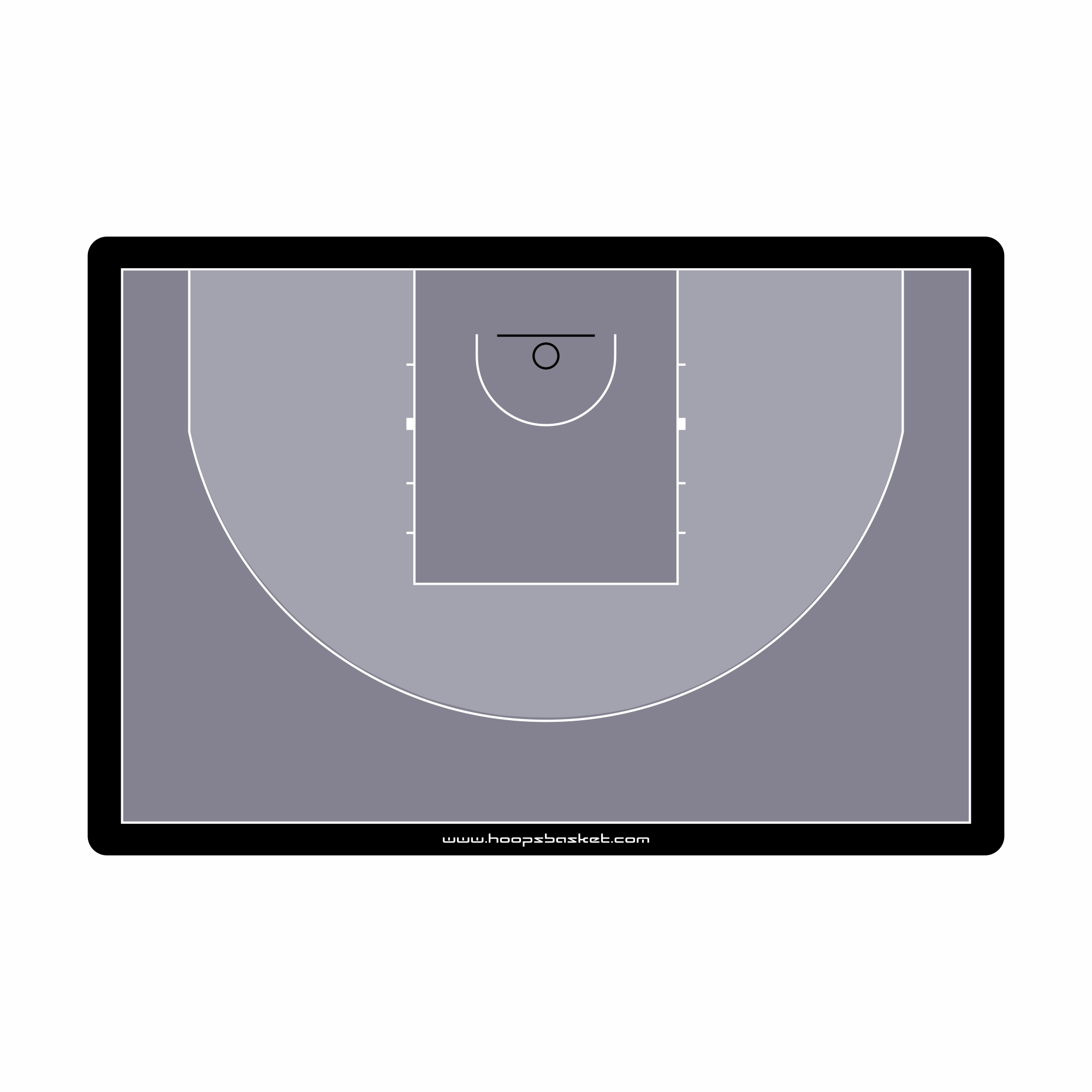 Custom 3x3 Basketball Coaching Board 15.7 x 10.6 in (Classic)