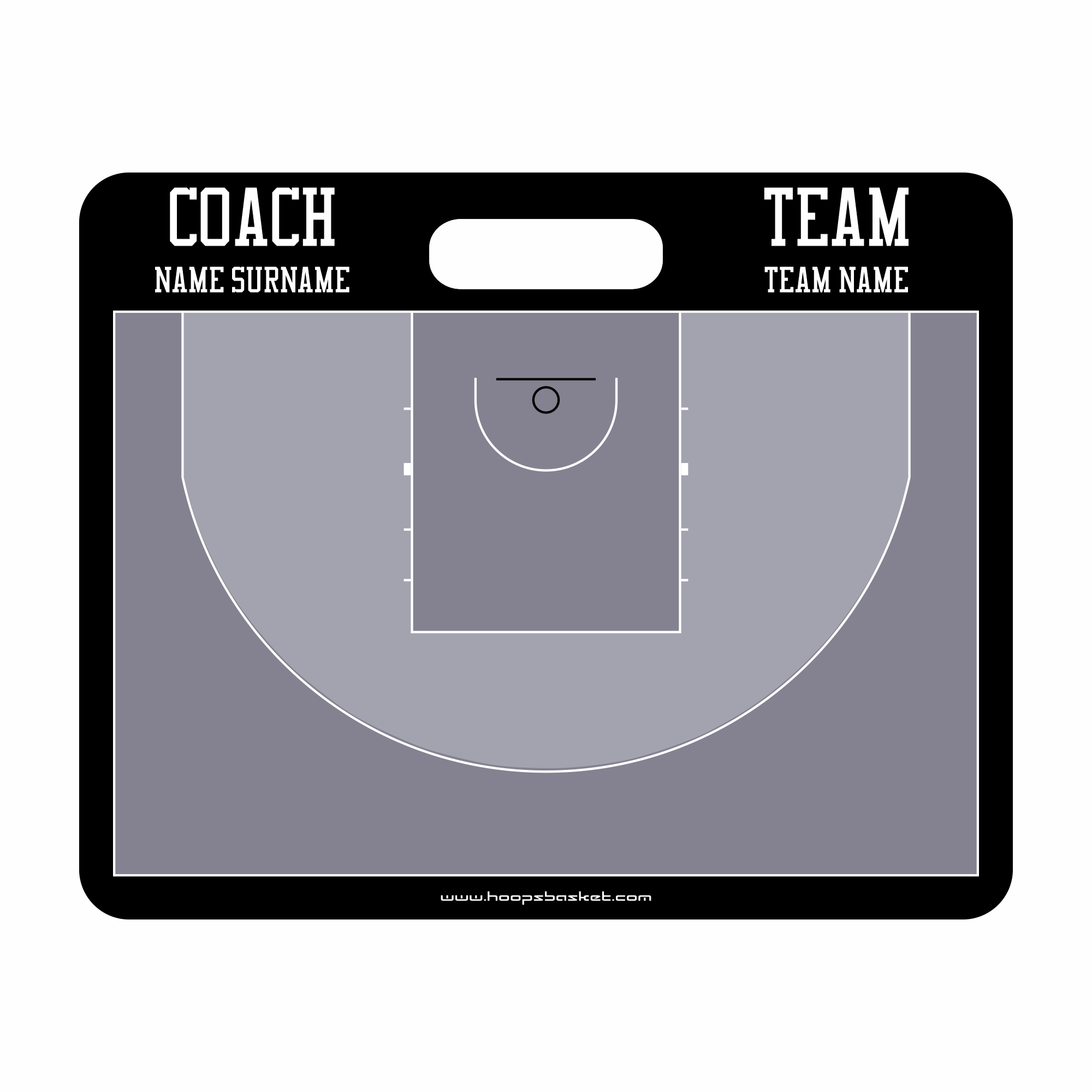 Custom 3x3 Basketball Coaching Board 15.7 x 12.6 in (Magnetic)