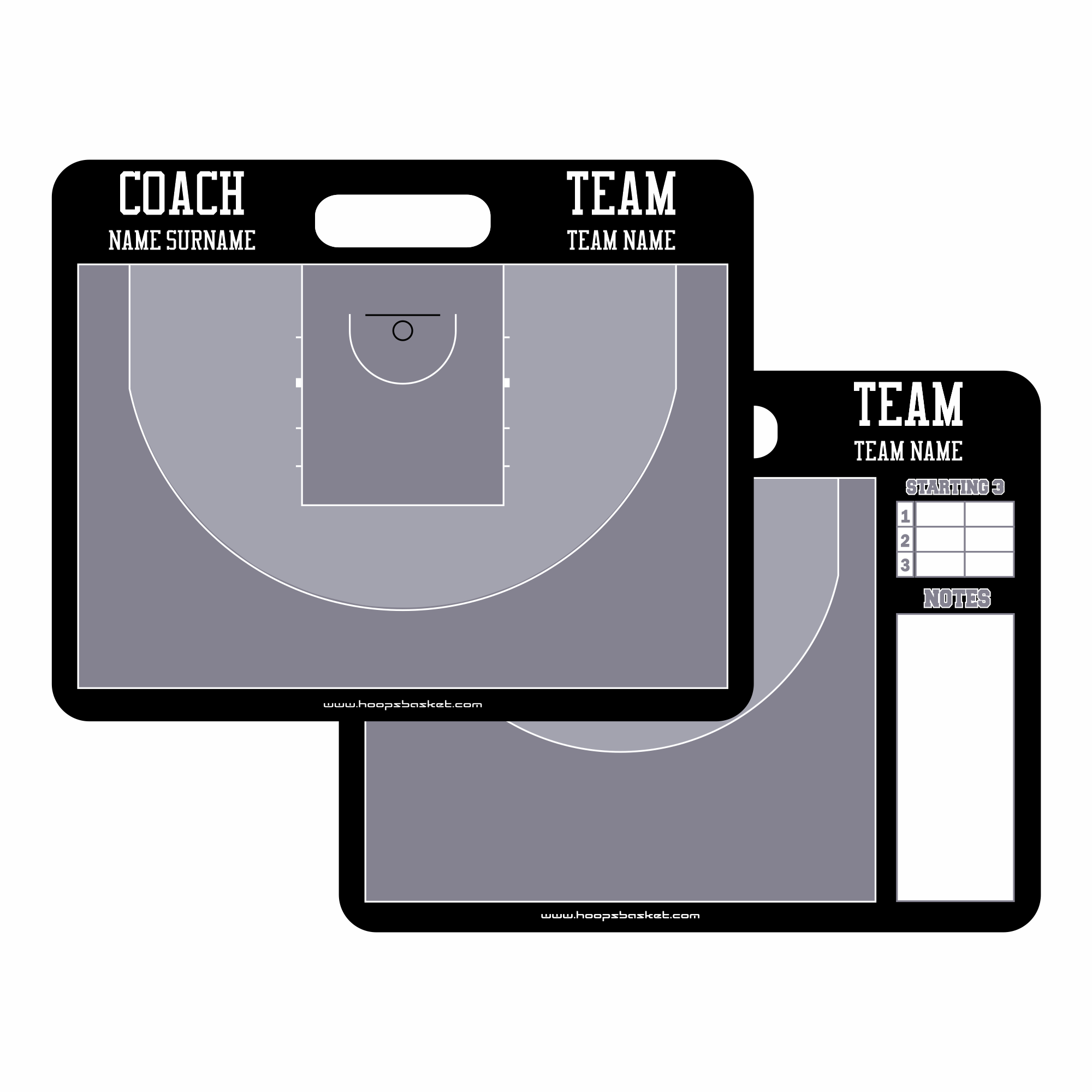 Custom 3x3 Basketball Coaching Board 11.4 x 9.4 in (Magnetic)